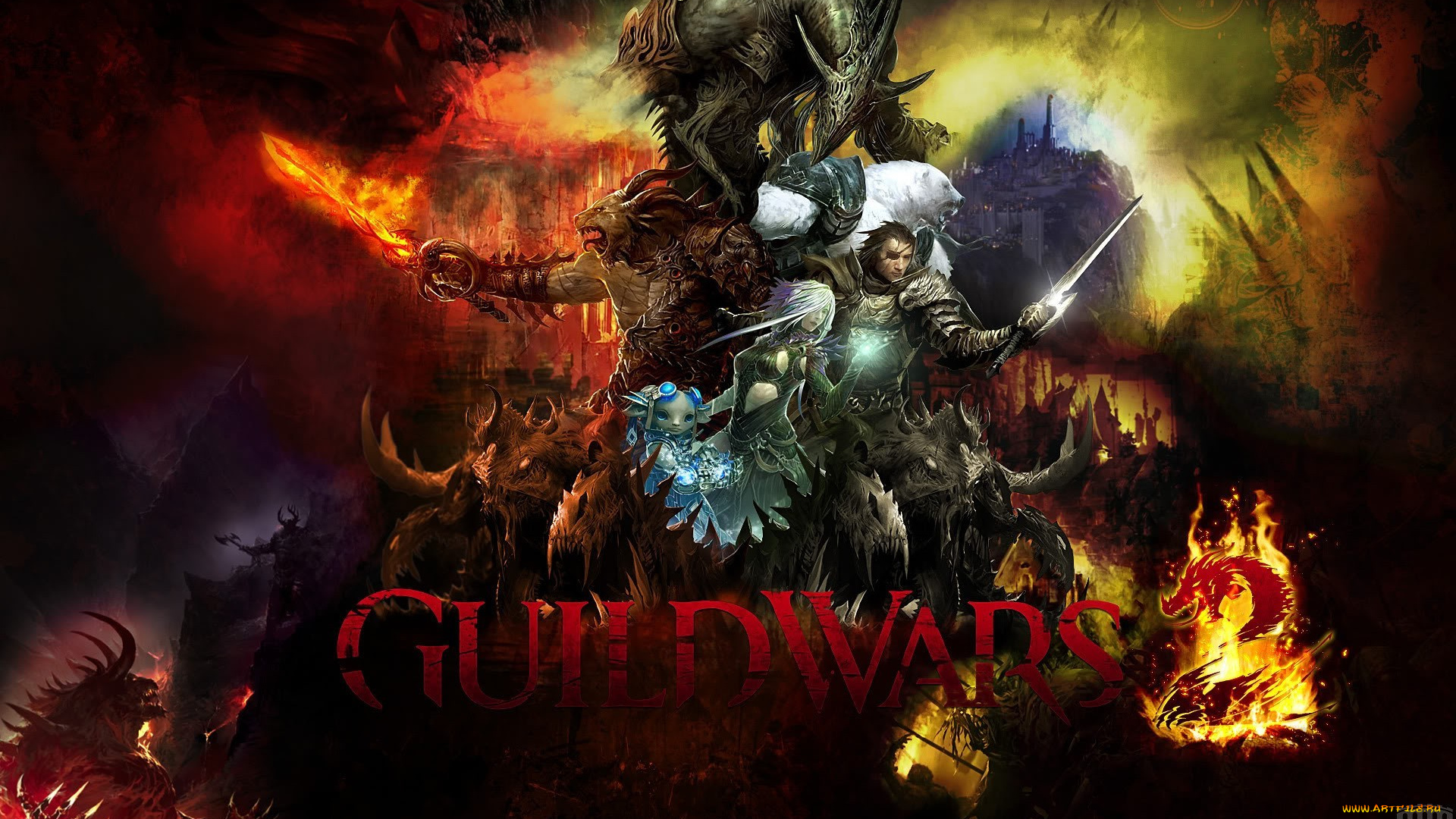 guild, wars, видео, игры, 2, компьютерная, игра