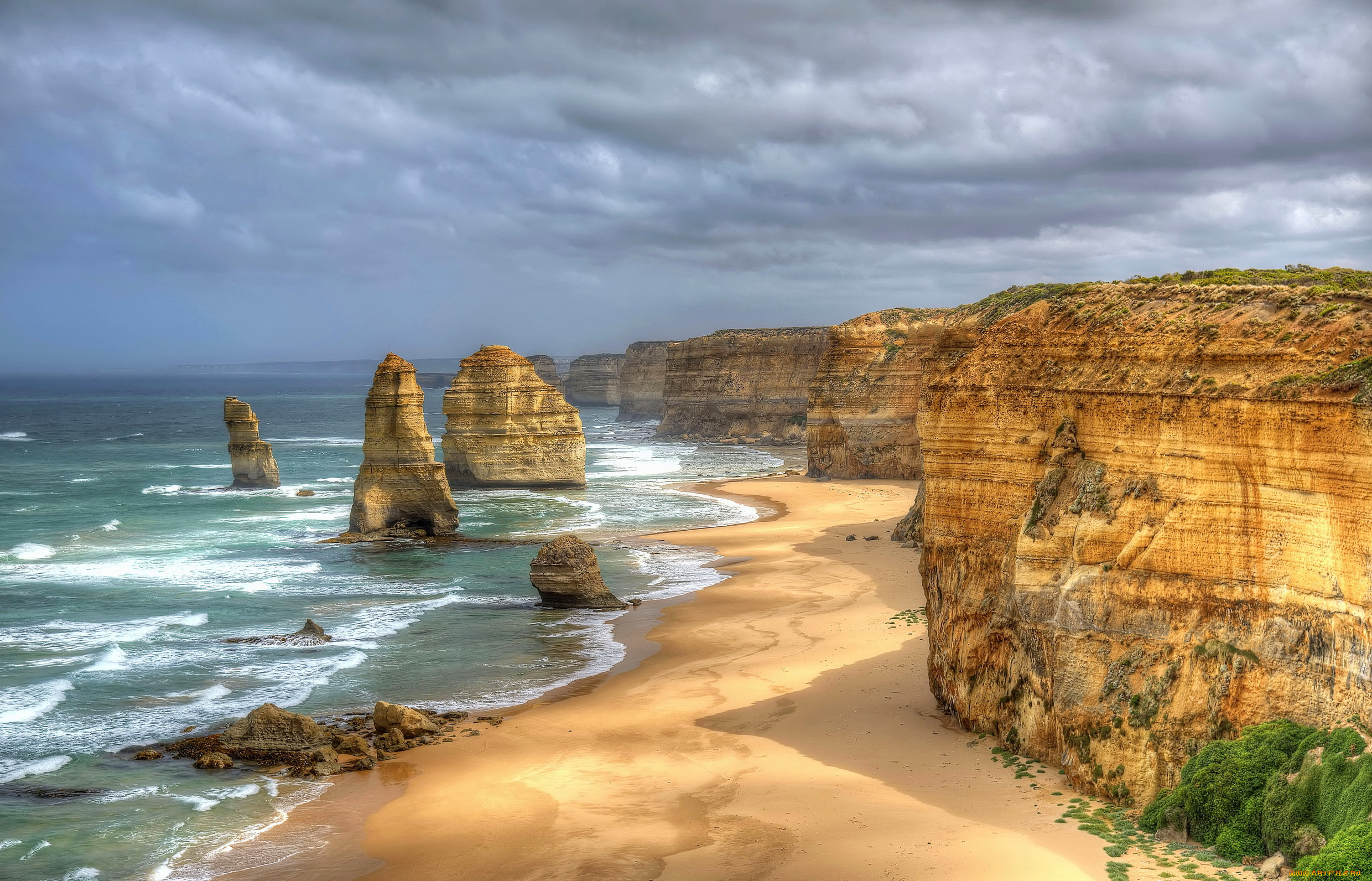 great, ocean, road, australia, природа, побережье, горы, океан, австралия