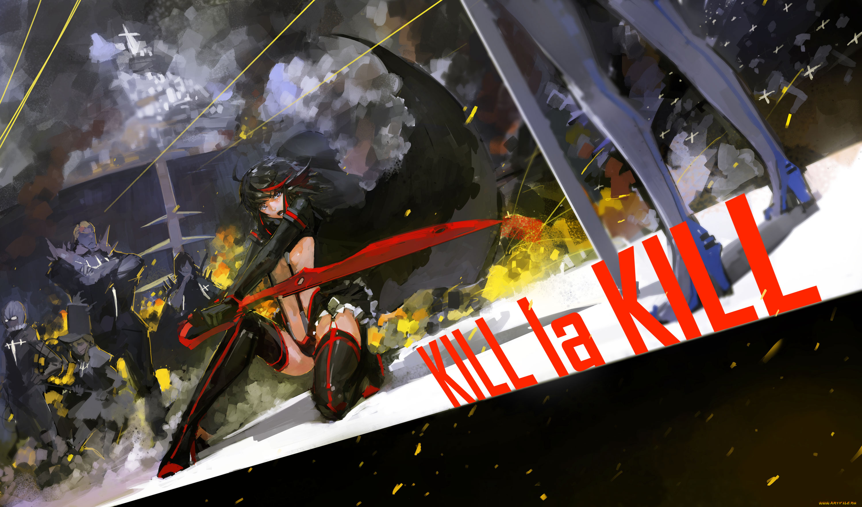 by, blueman, аниме, kill, la, matoi, ryuuko