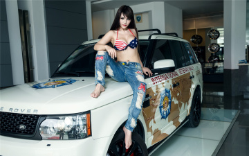 Картинка автомобили авто+с+девушками азиатка взгляд автомобиль девушка
