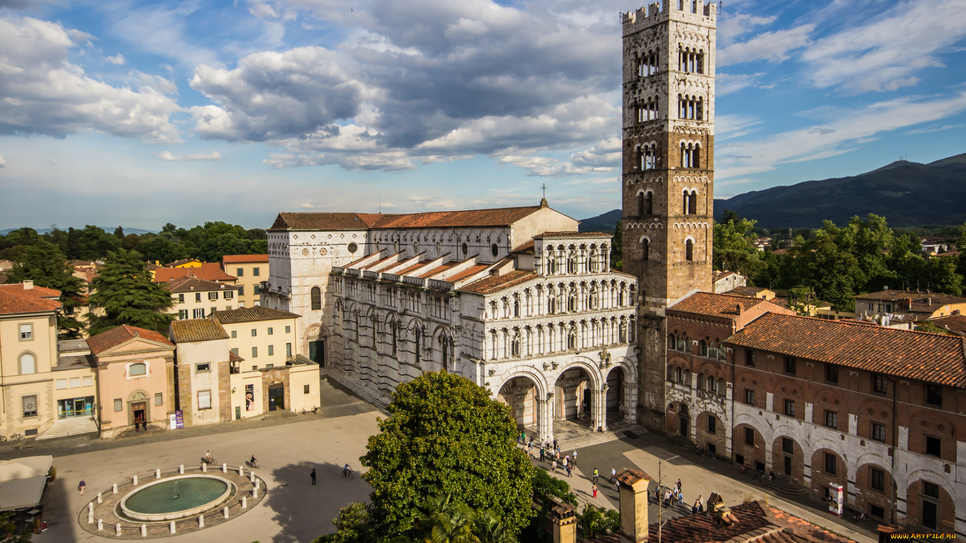 toscana, города, -, католические, соборы, , костелы, , аббатства, башня, собор, площадь