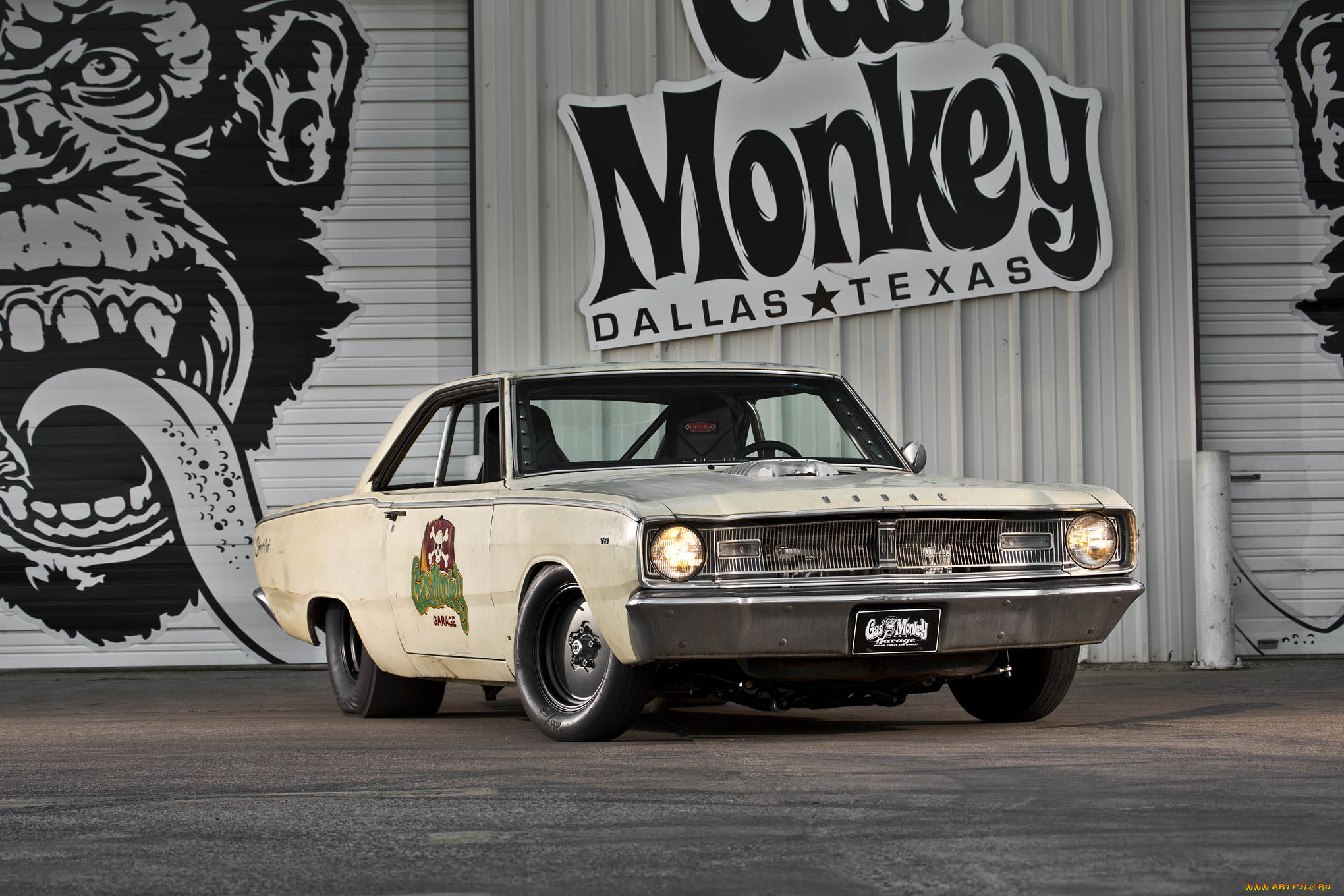 1967-dodge-dart-hellcat-gas-monkey, автомобили, dodge