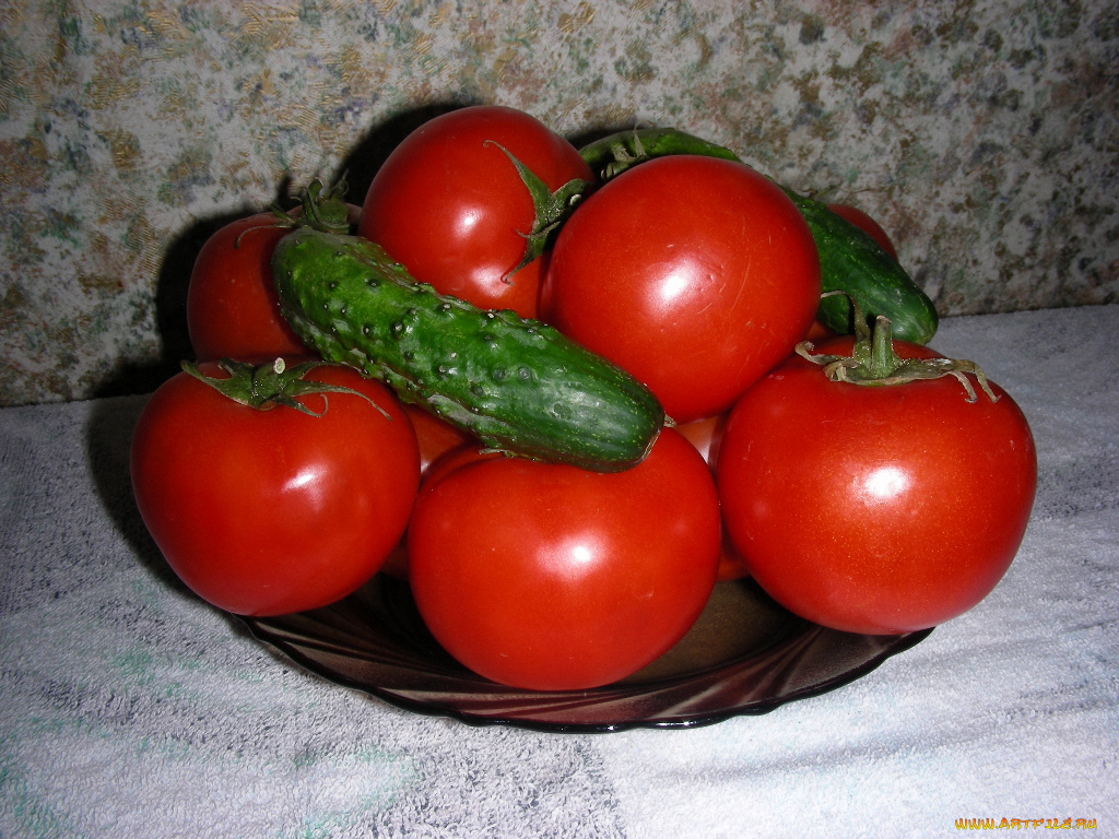 еда, овощи, помидоры, томаты, огурцы
