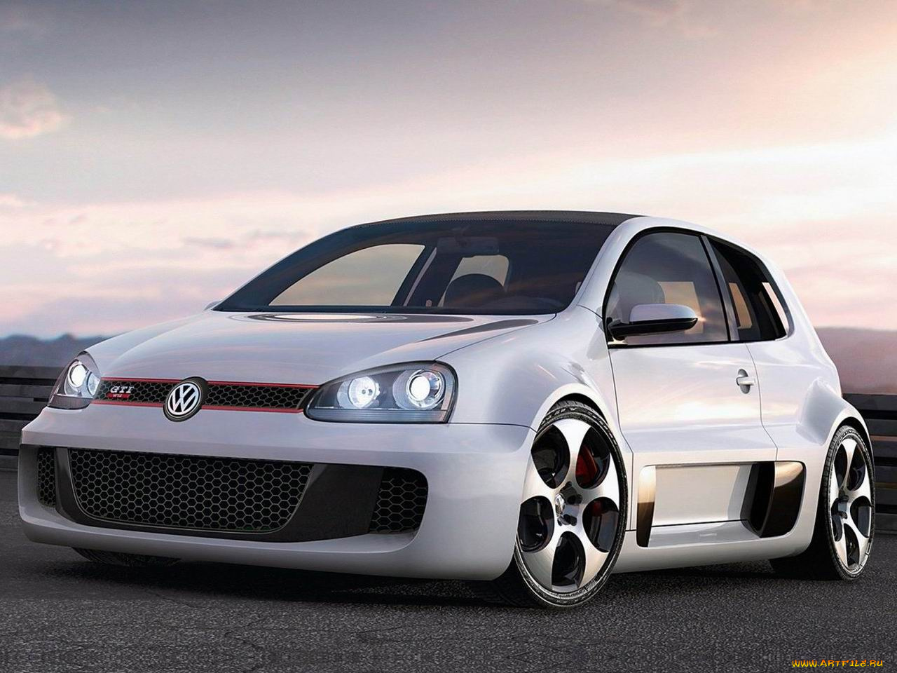 volkswagen, golf, gti, w12, 650, concept, 2007, автомобили