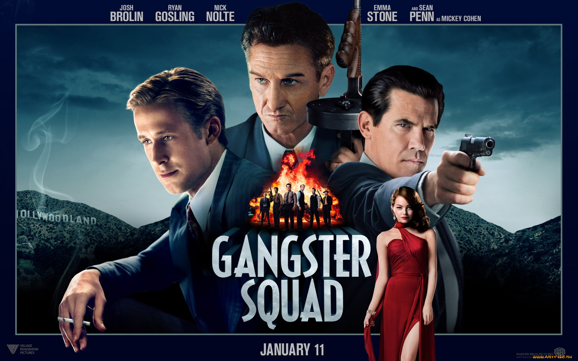 gangster, squad, кино, фильмы