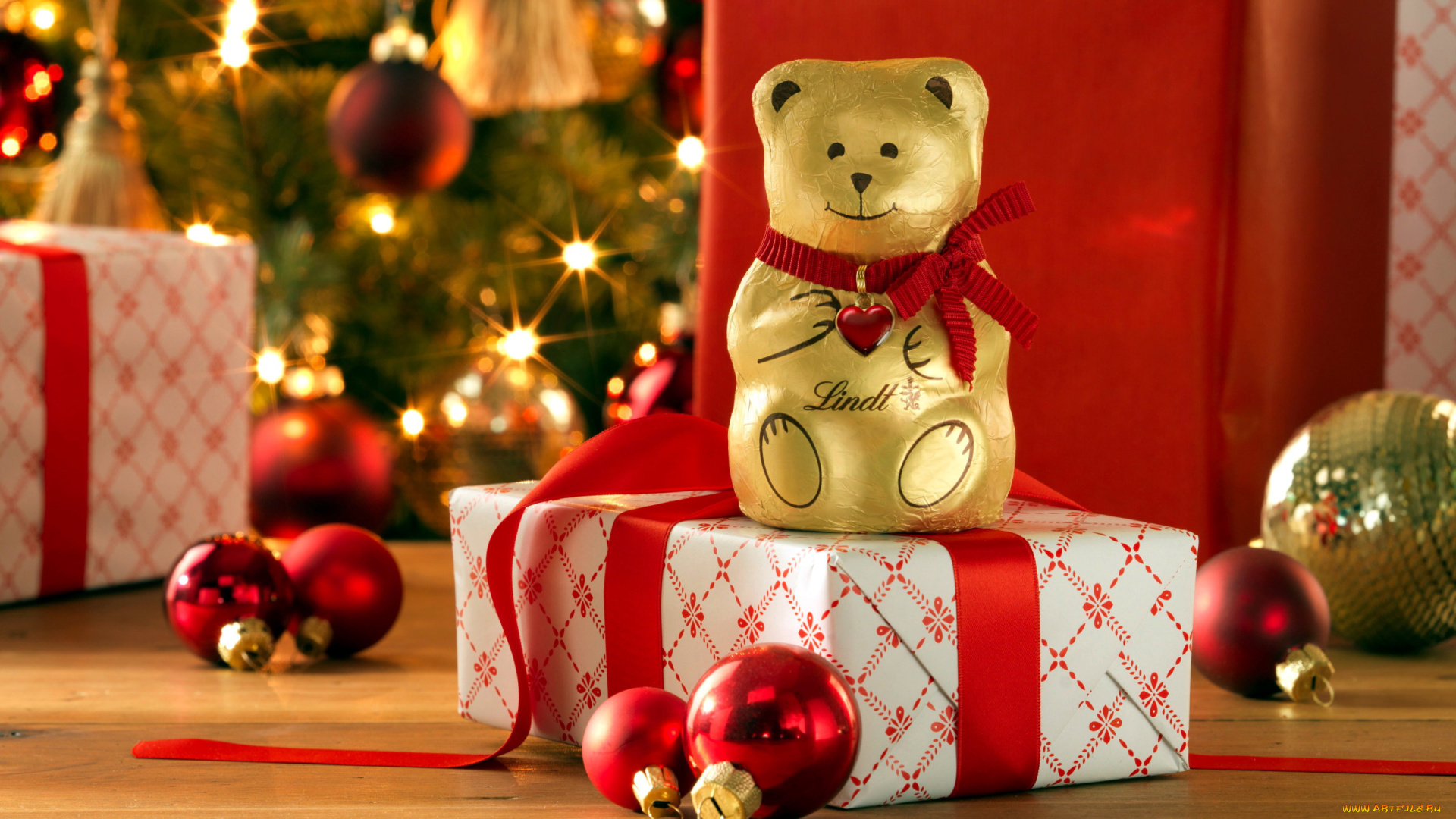 праздничные, подарки, коробочки, фигурный, шоколад, коробки, шарики, елка