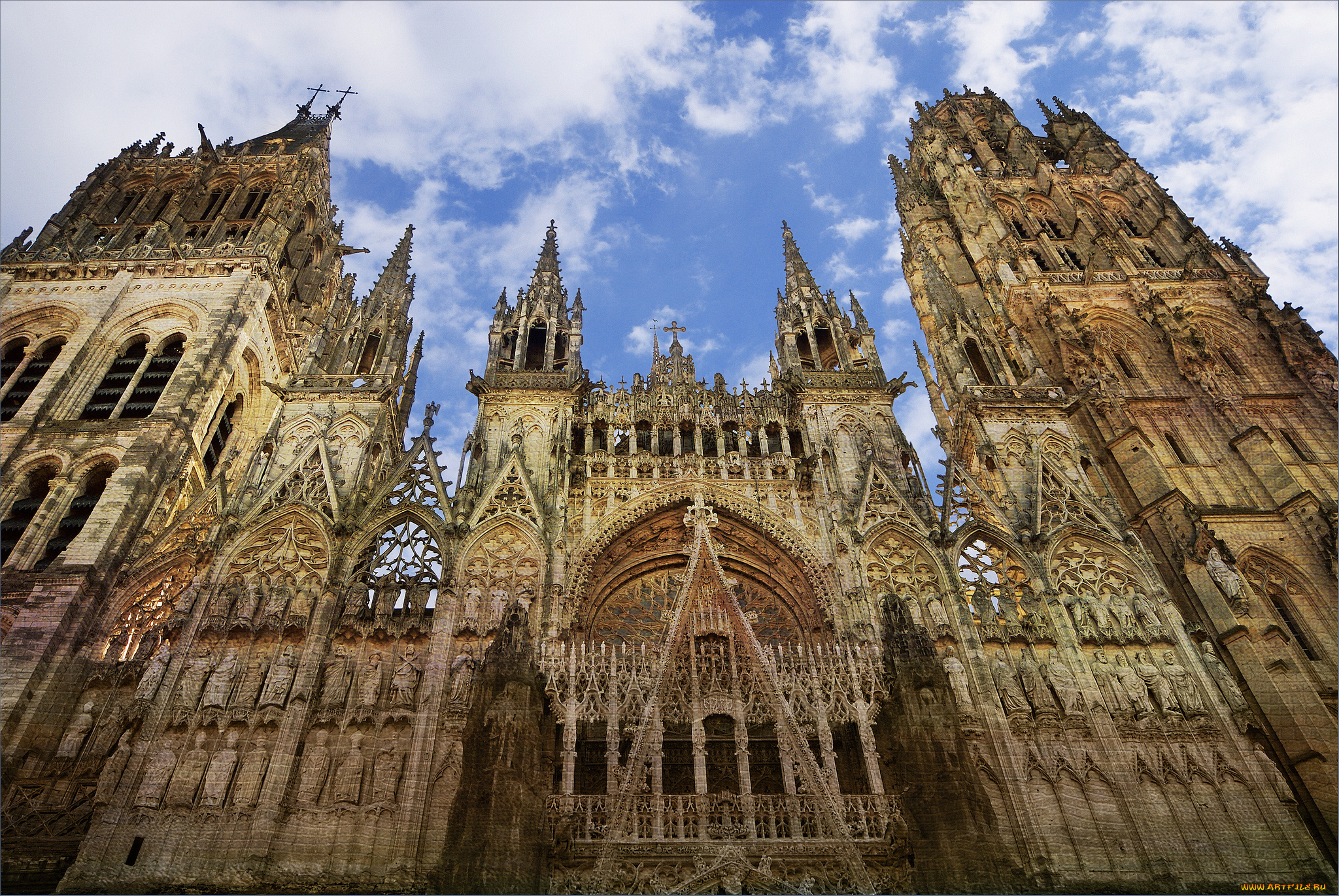 cath&, 233, drale, de, rouen, notre, dame, города, париж, франция, нотр-дам, собор