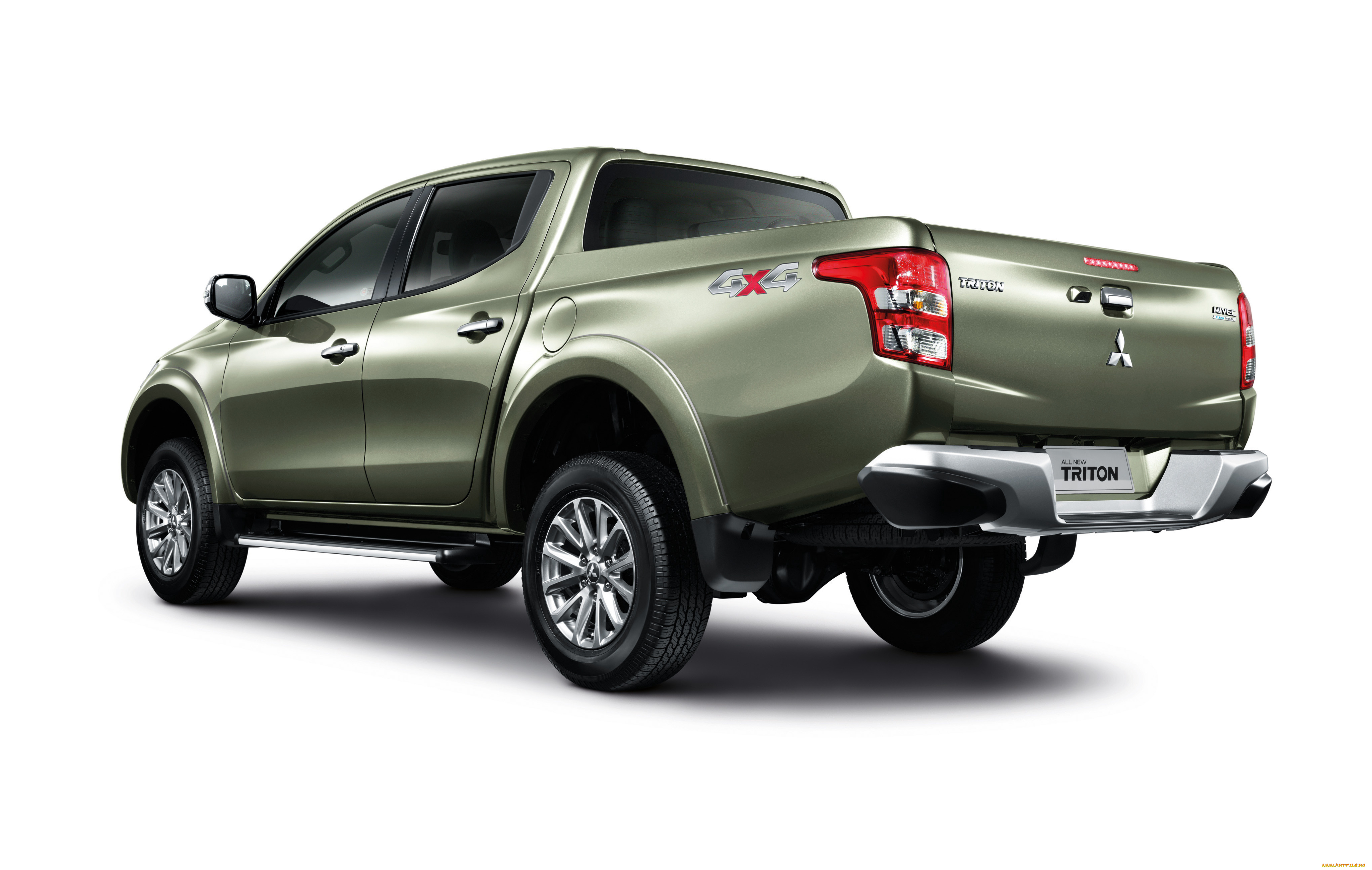 автомобили, mitsubishi, triton, double, cab, th-spec, 2015г, зеленый