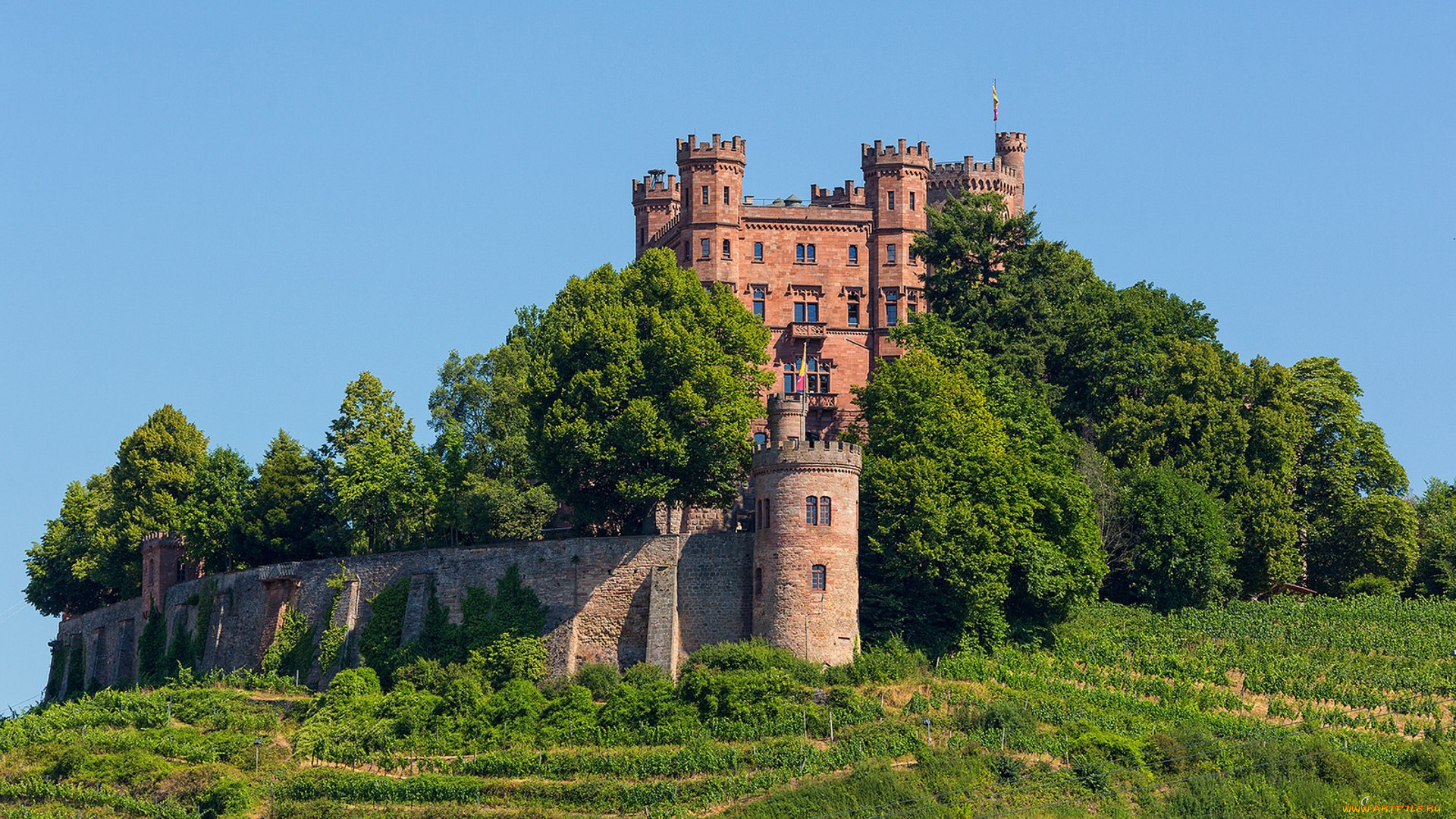 ortenberg, castle, города, замки, германии, парк, замок