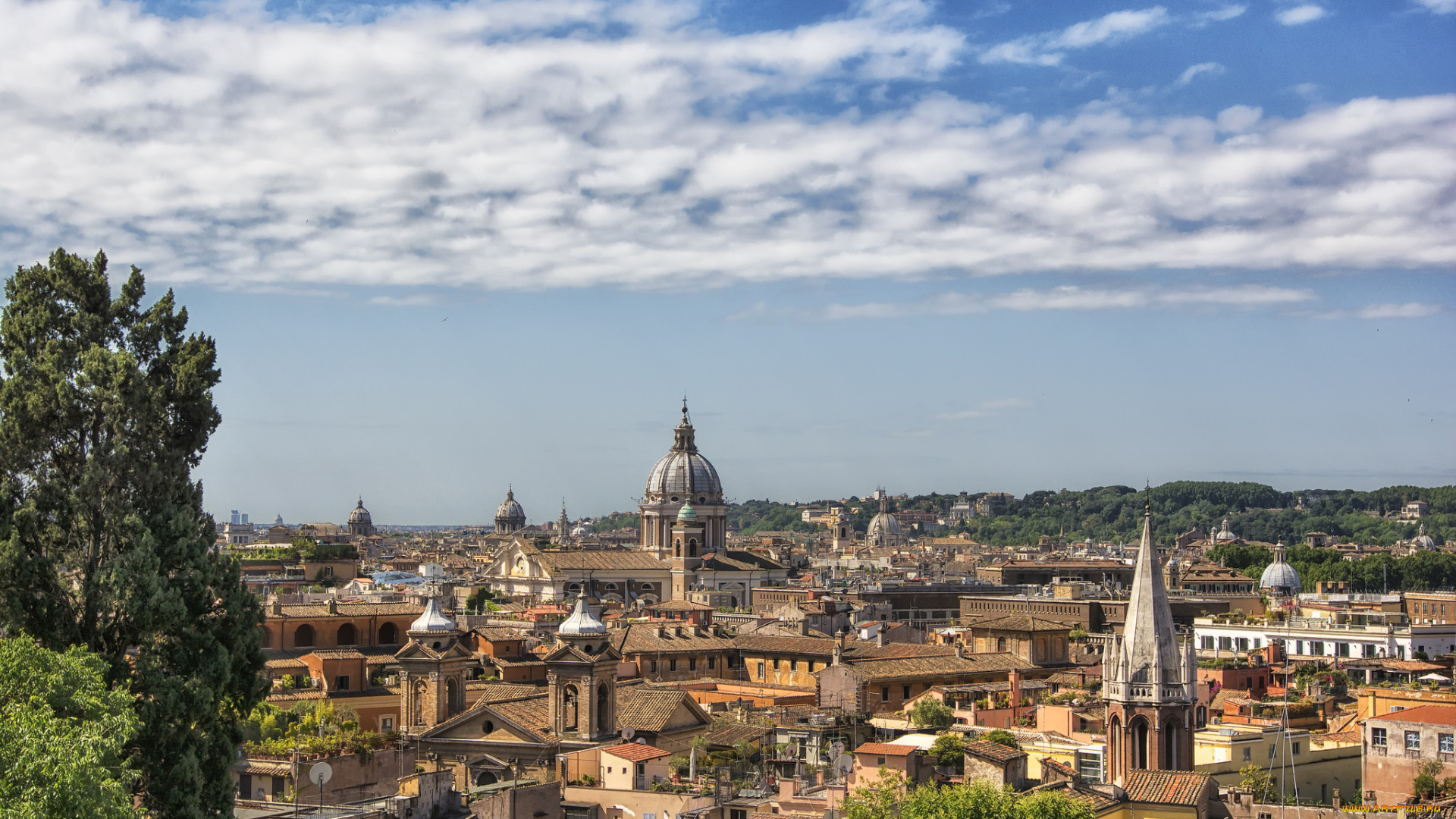 rooftops, of, rome, города, рим, , ватикан, , италия, простор