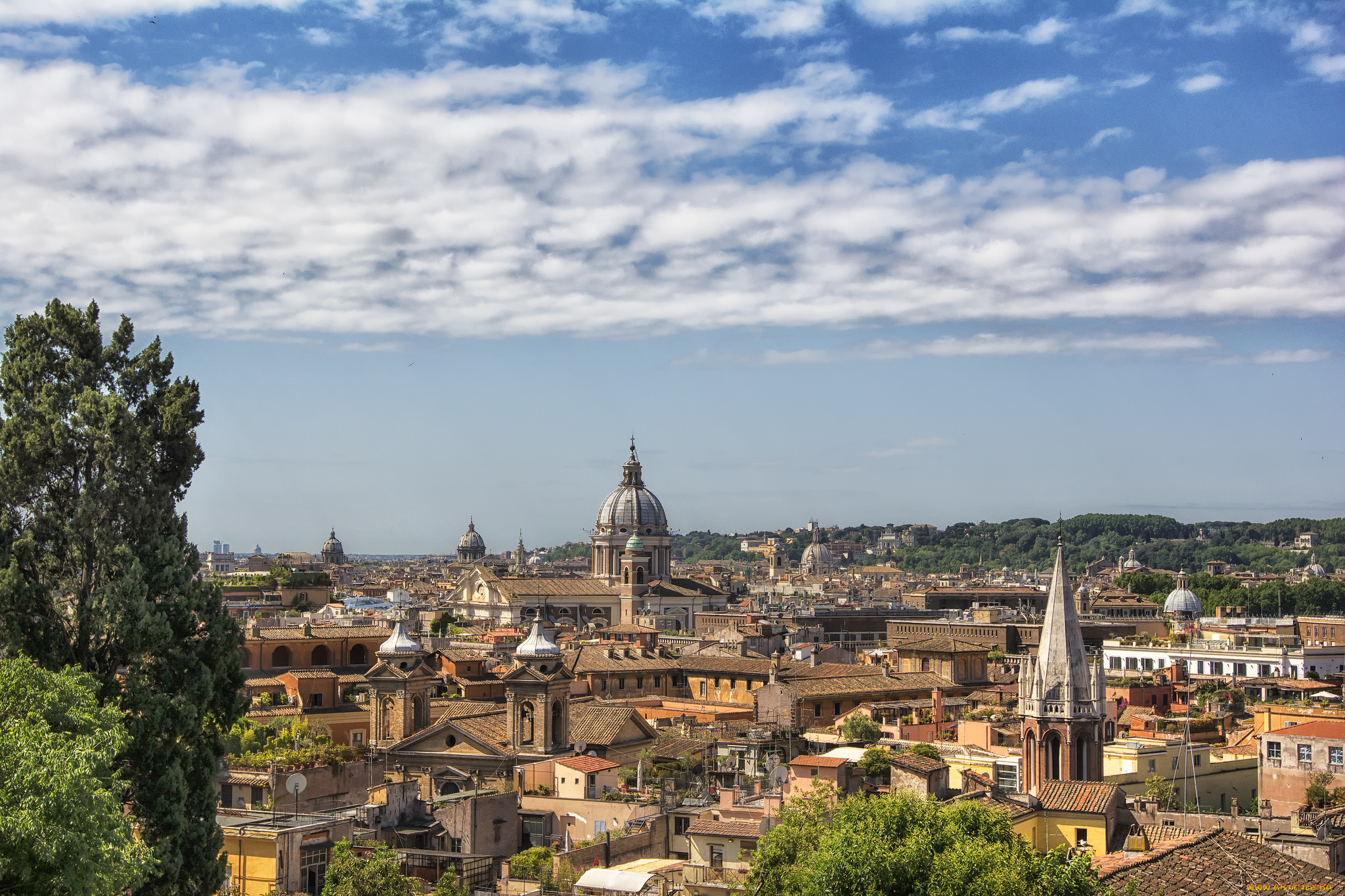 rooftops, of, rome, города, рим, , ватикан, , италия, простор