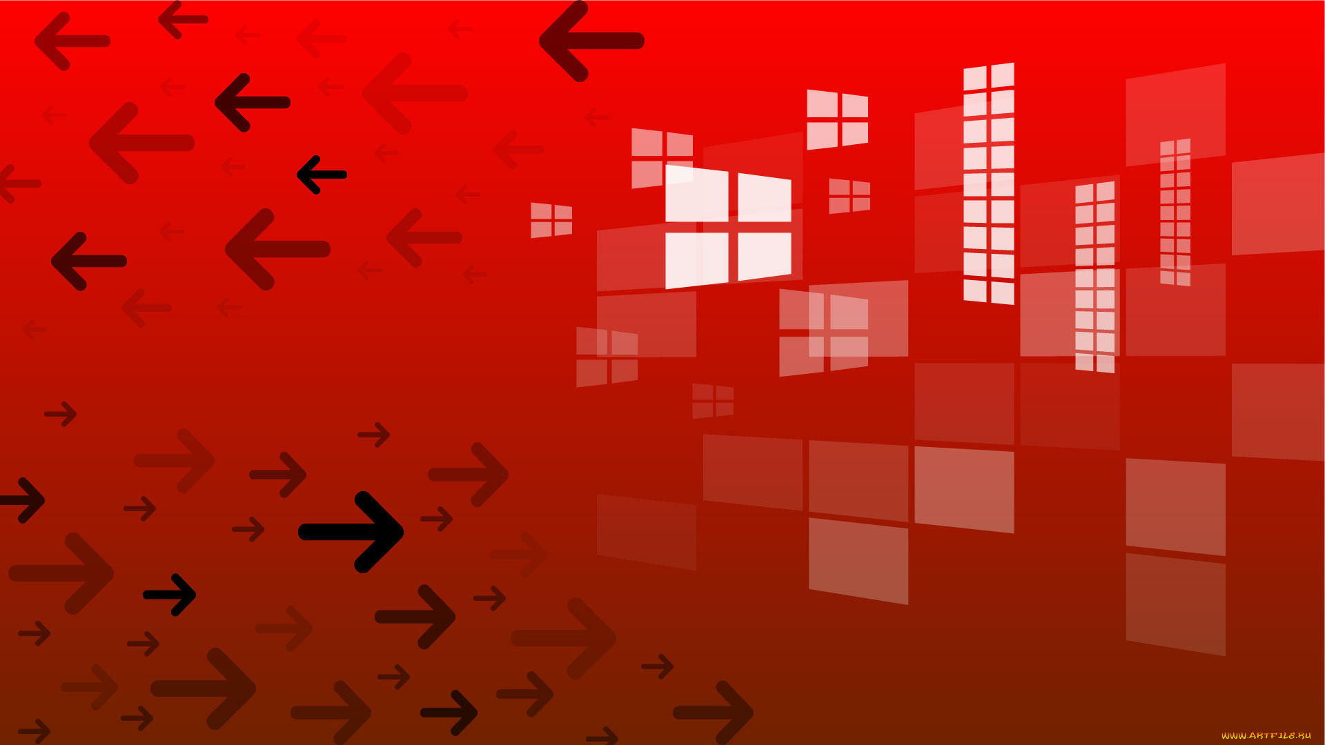 компьютеры, windows, , 10, красный, фон, логотип