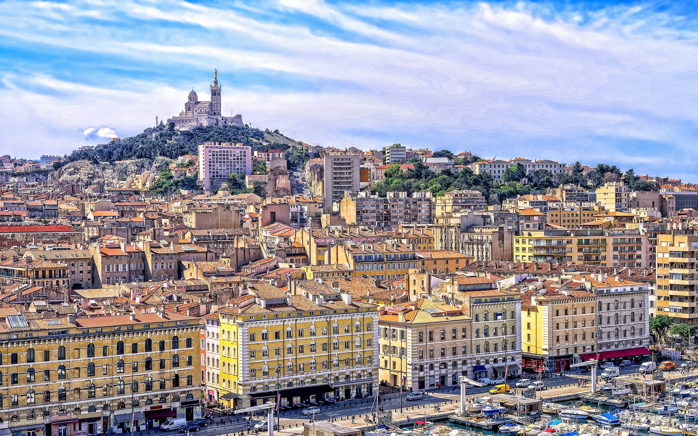 marseille, france, города, марсель, , франция, нотр-дам-де-ла-гарде, достопримечательности, католическая, базилика, марсель