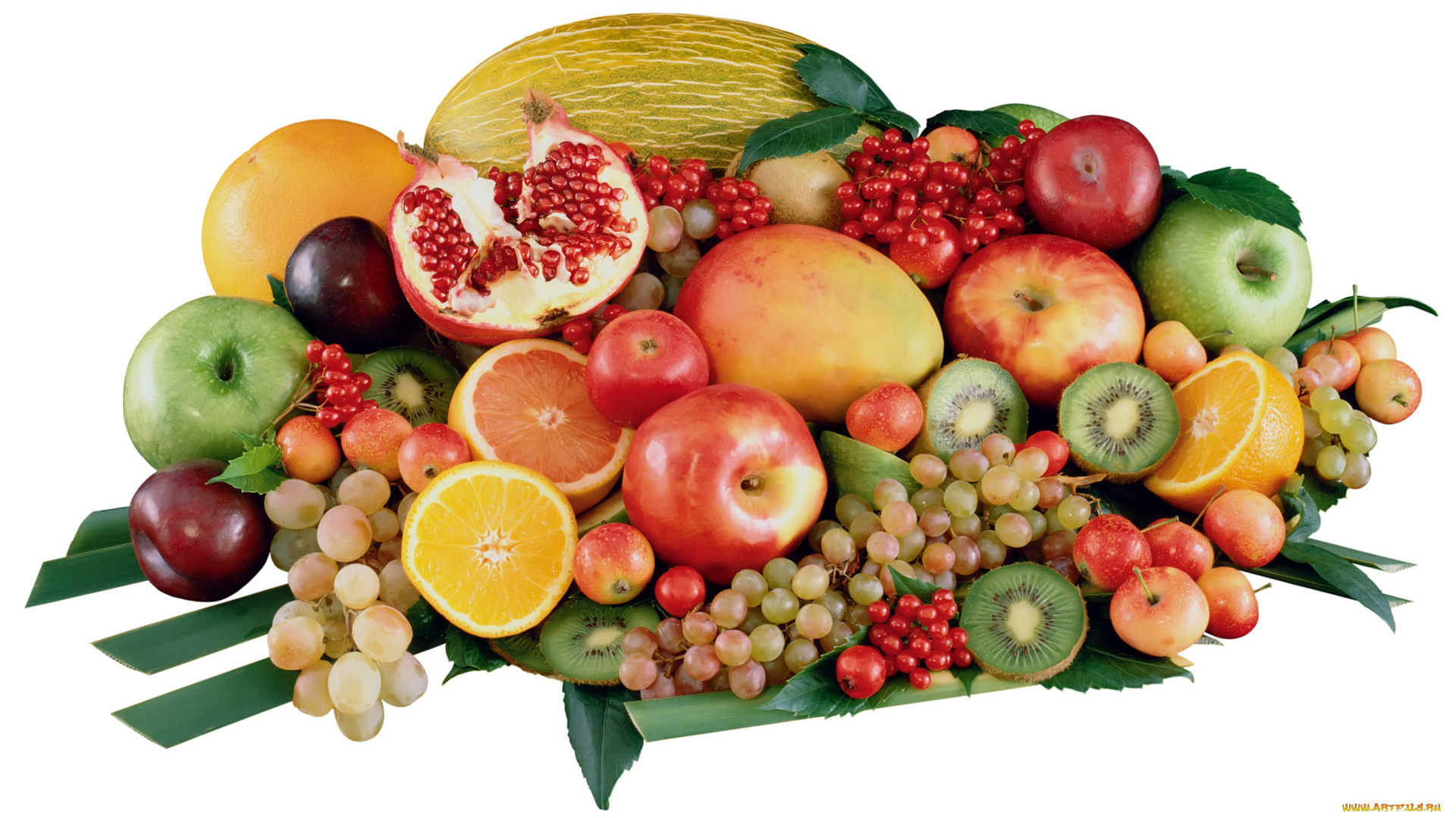 еда, фрукты, ягоды, витамины, дары, природы, виноград, яблоки, россыпь, фруктов