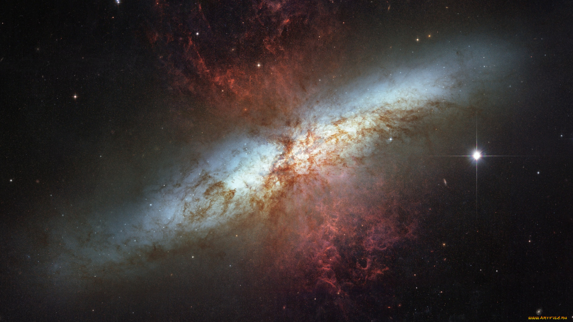 m82, космос, галактики, туманности