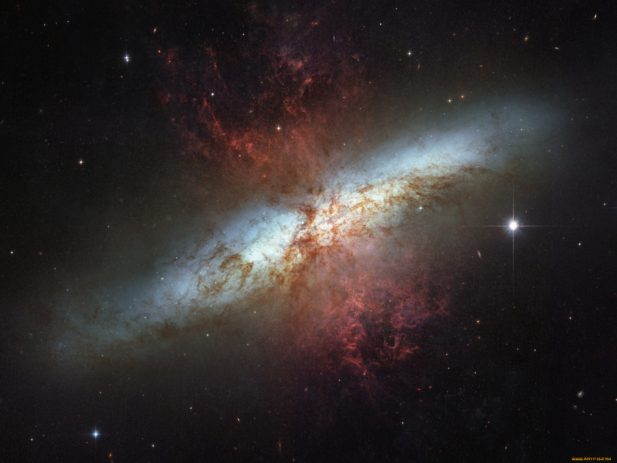 m82, космос, галактики, туманности