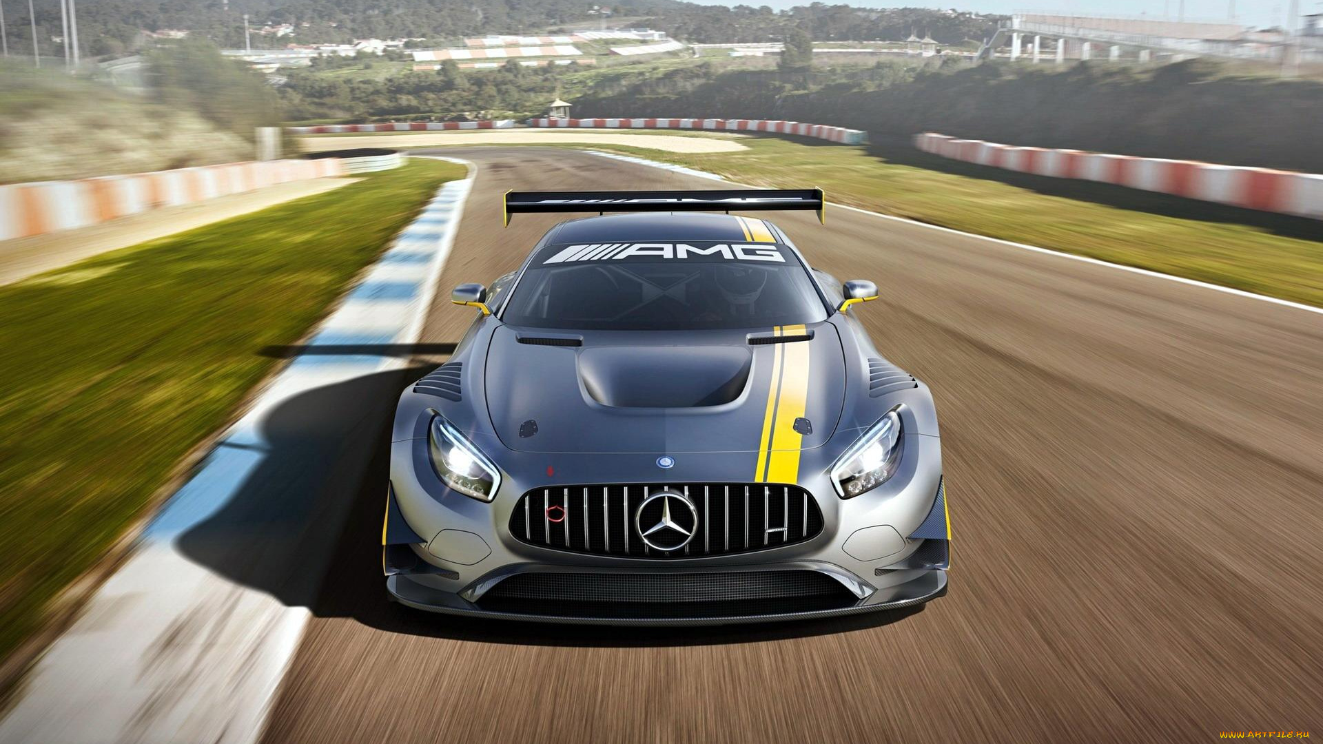 автомобили, mercedes-benz, скорость, amg, gt3, мерседес, серый, дорога, трасса