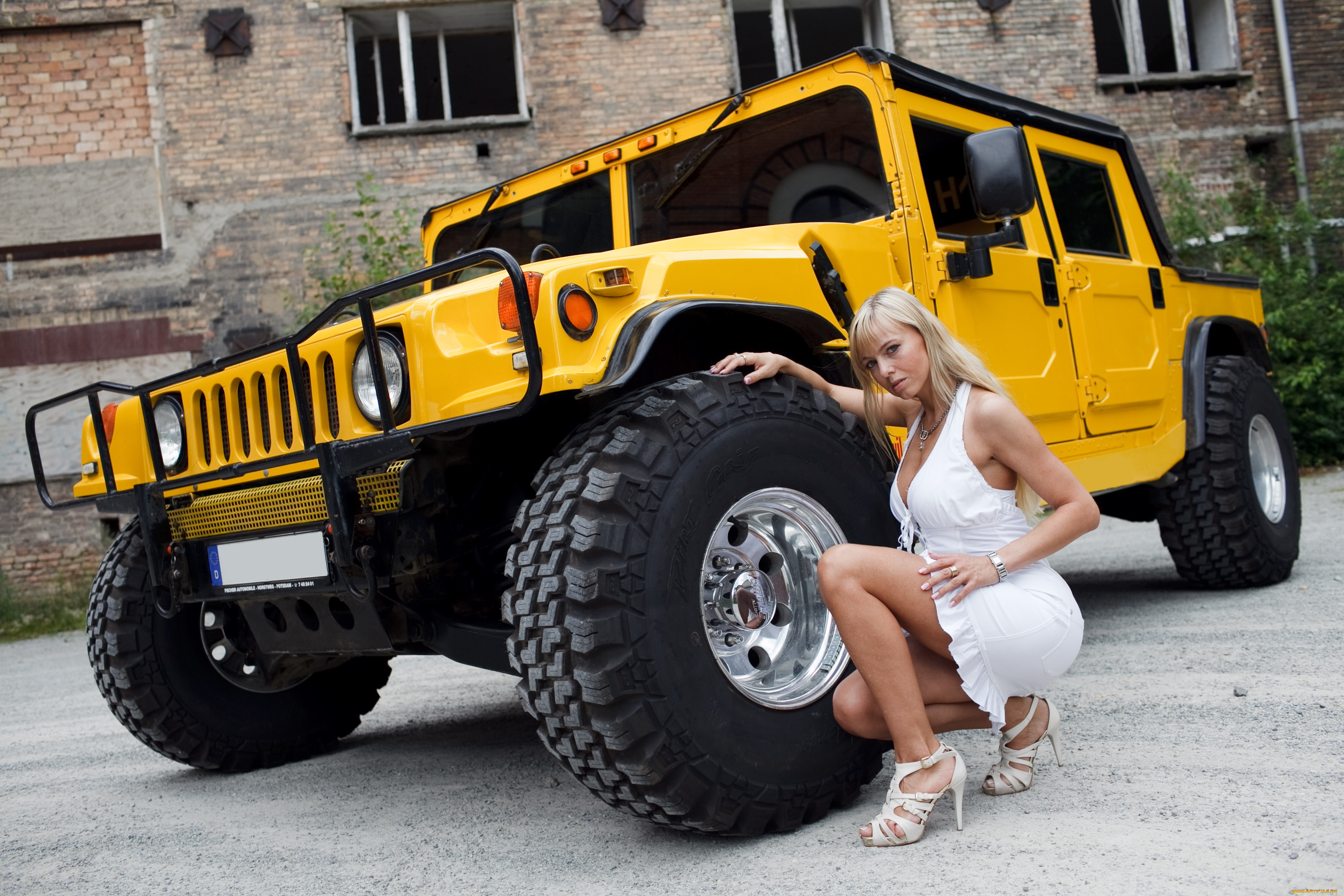 автомобили, -авто, с, девушками, hummer