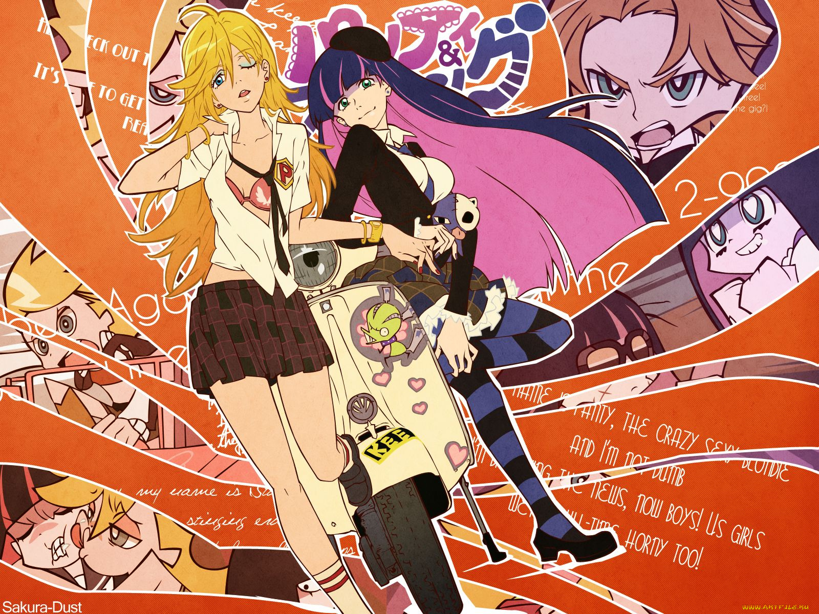 panty, and, stocking, with, garterbelt, аниме