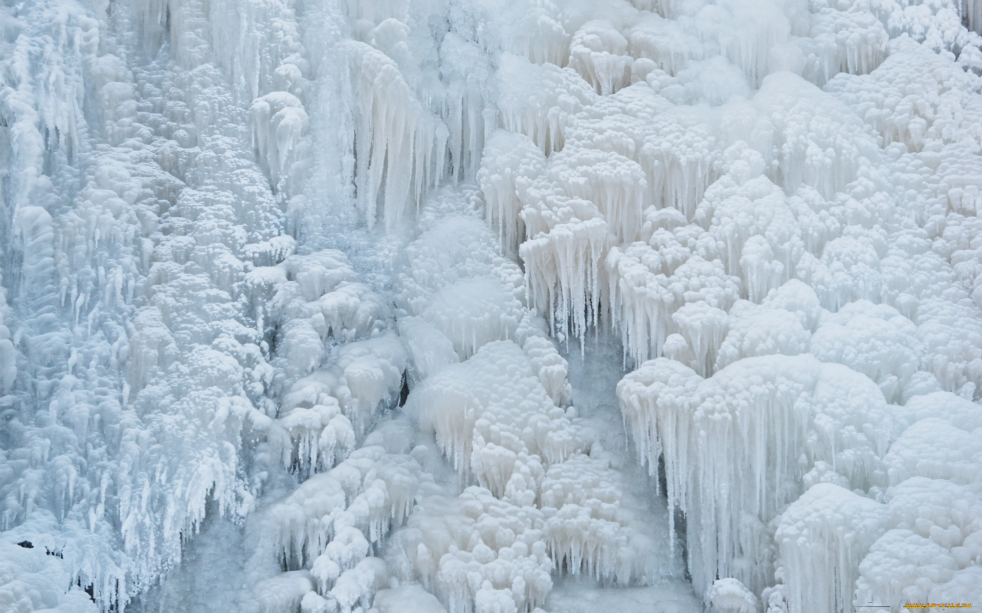 природа, зима, водопад, мороз, лед