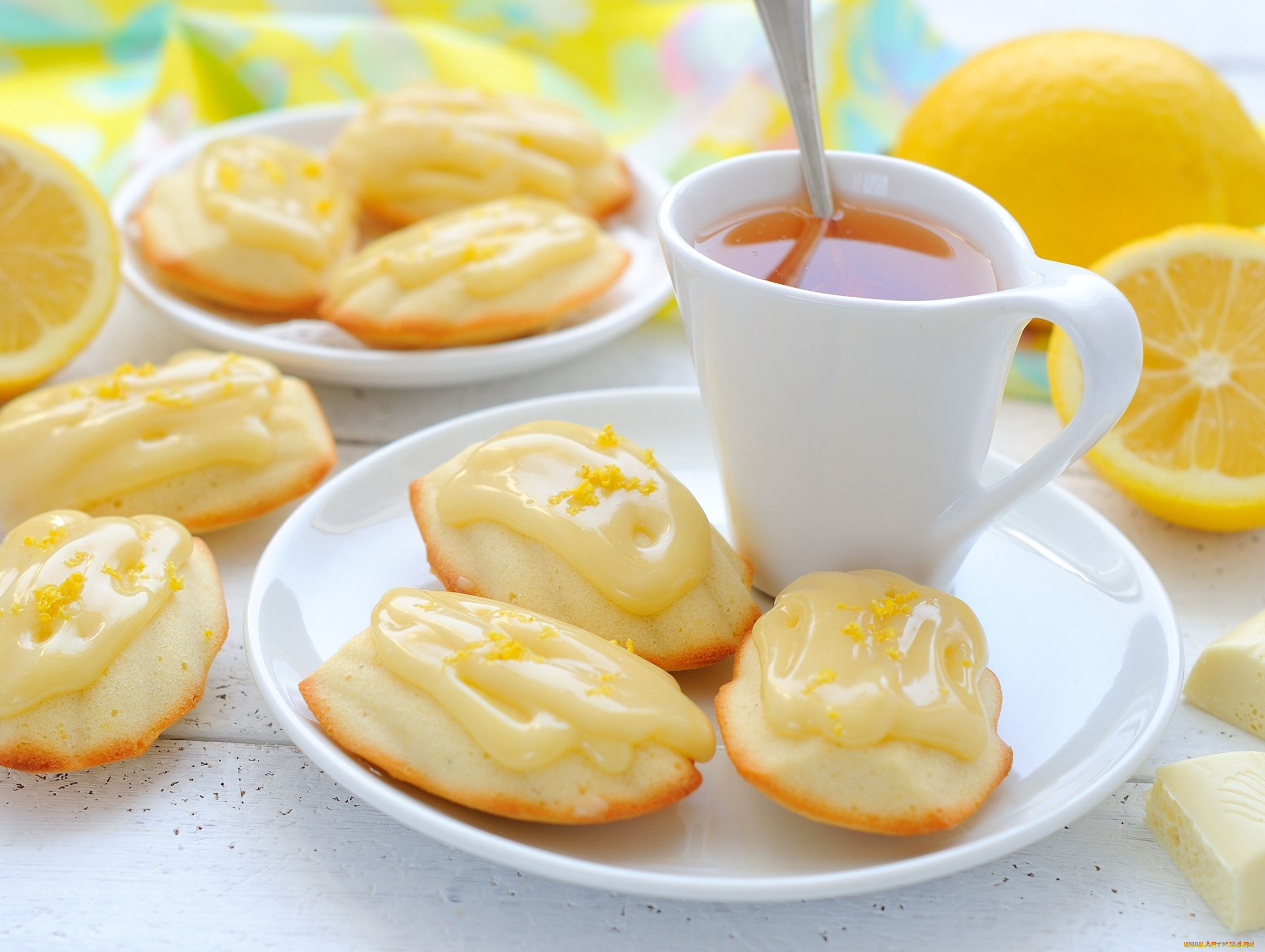 еда чай лимон печенье food tea lemon cookies скачать