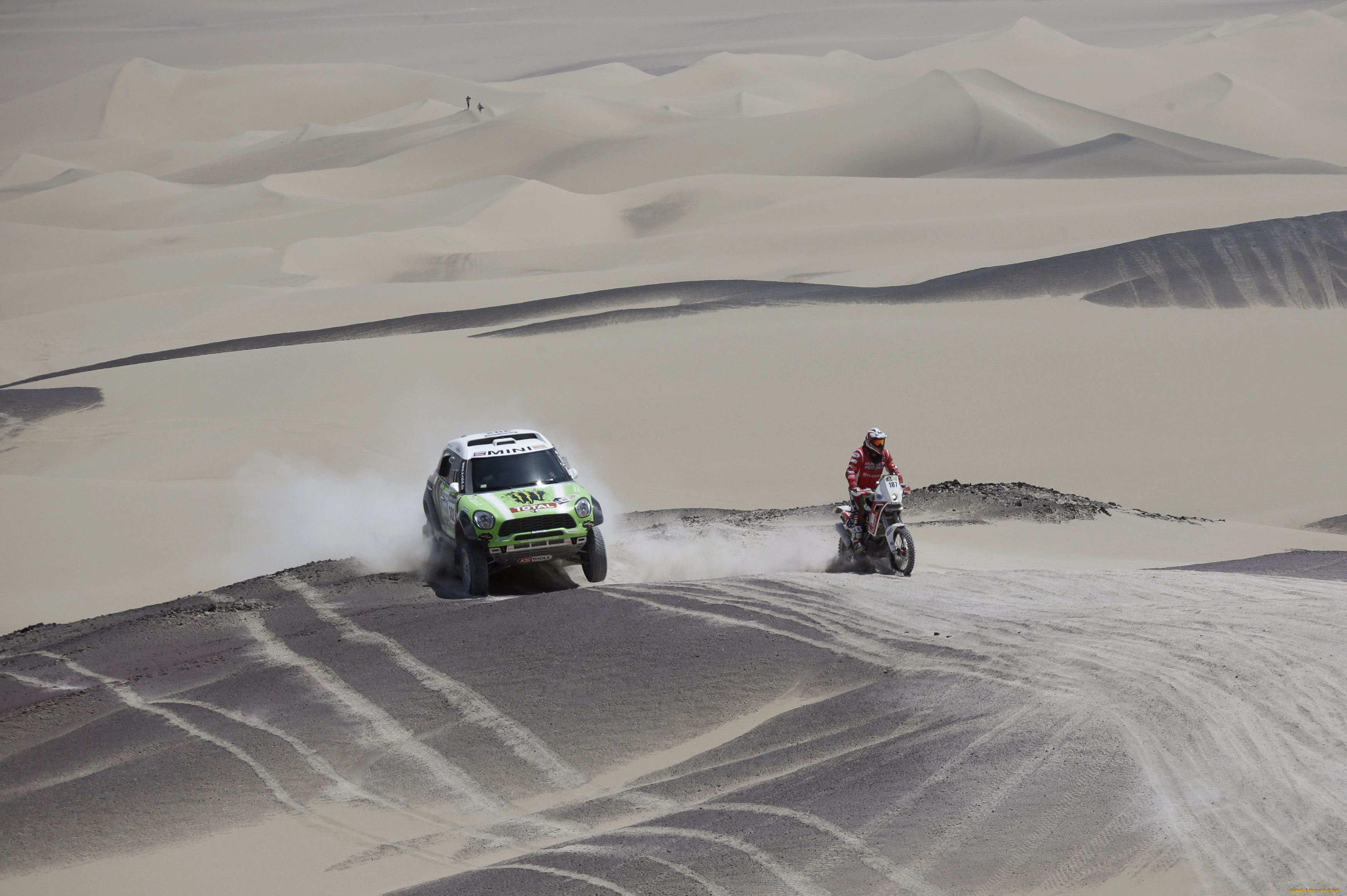 спорт, авторалли, dakar, x-raid, ралли, мотоцикл, дюны, мини, купер, mini, cooper