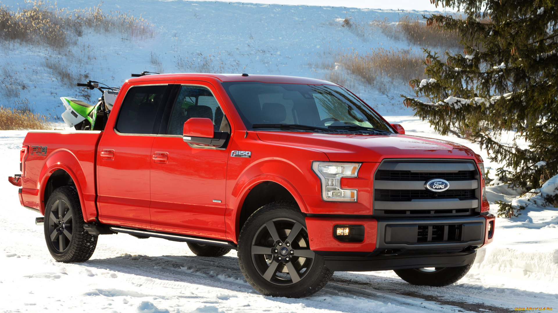 2014, ford, f-150, автомобили, ford, красный, зима, снег