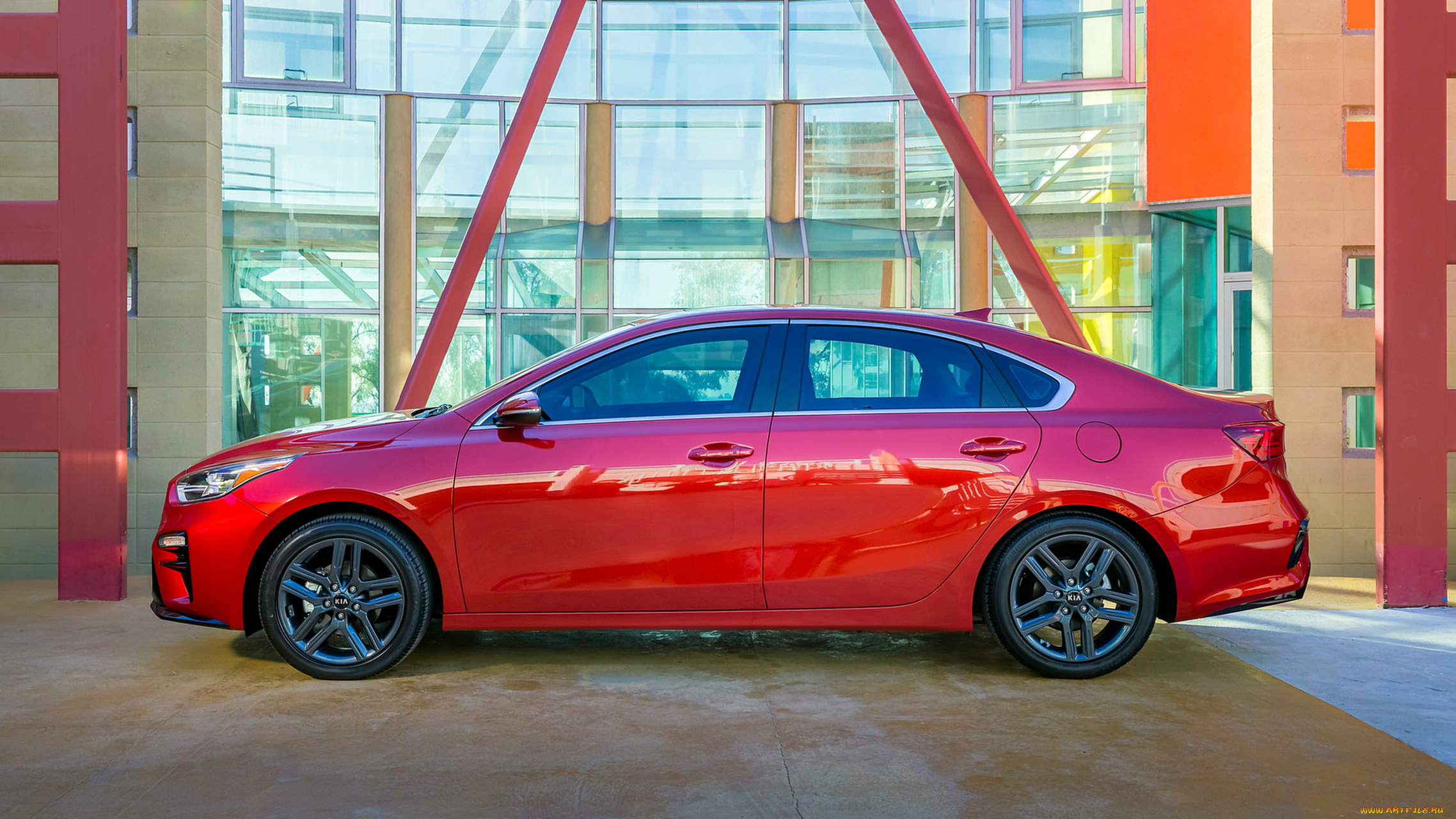 kia, forte, 2019, автомобили, kia, красный, 2019, forte