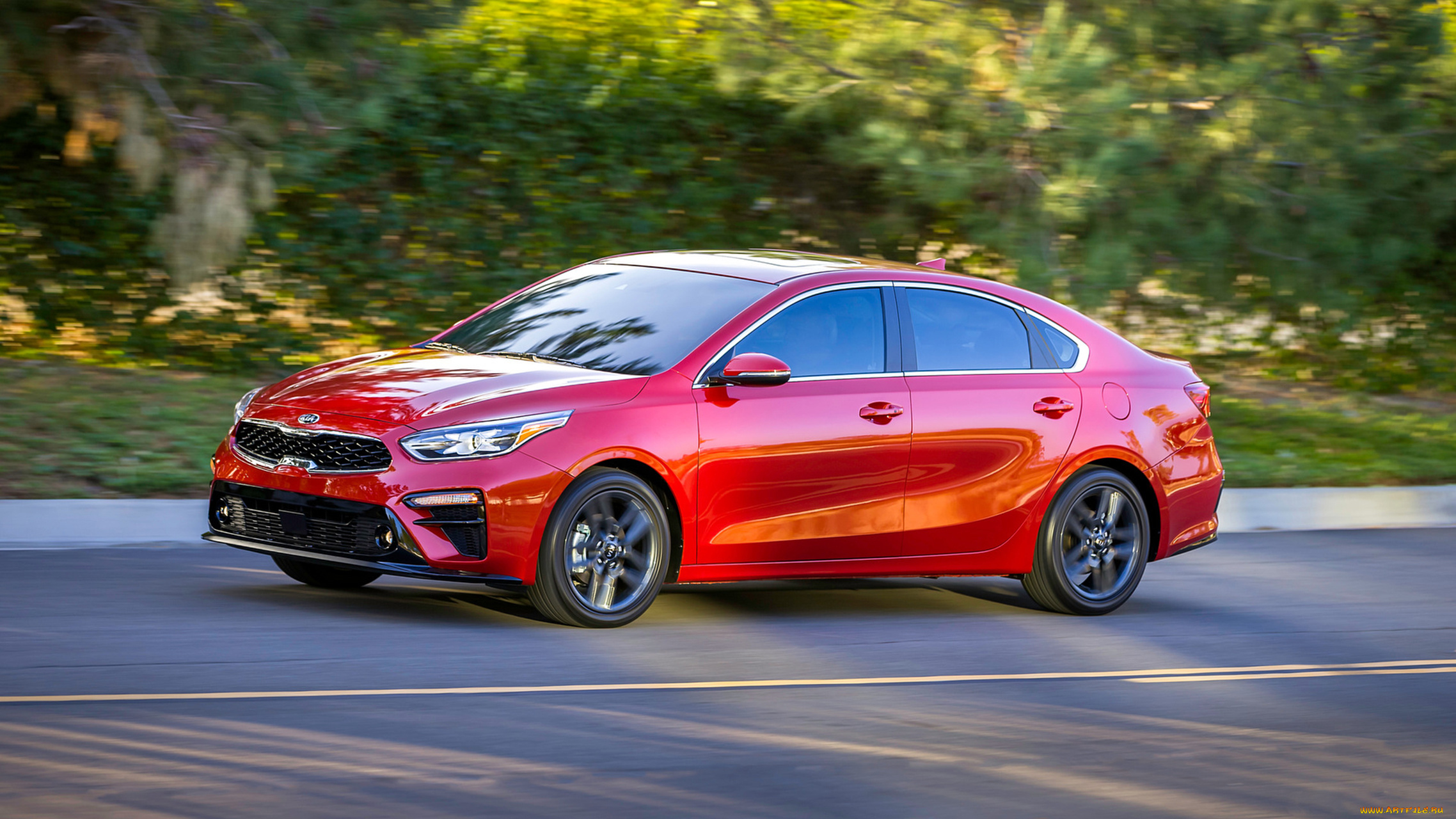 kia, forte, 2019, автомобили, kia, красный, forte, 2019