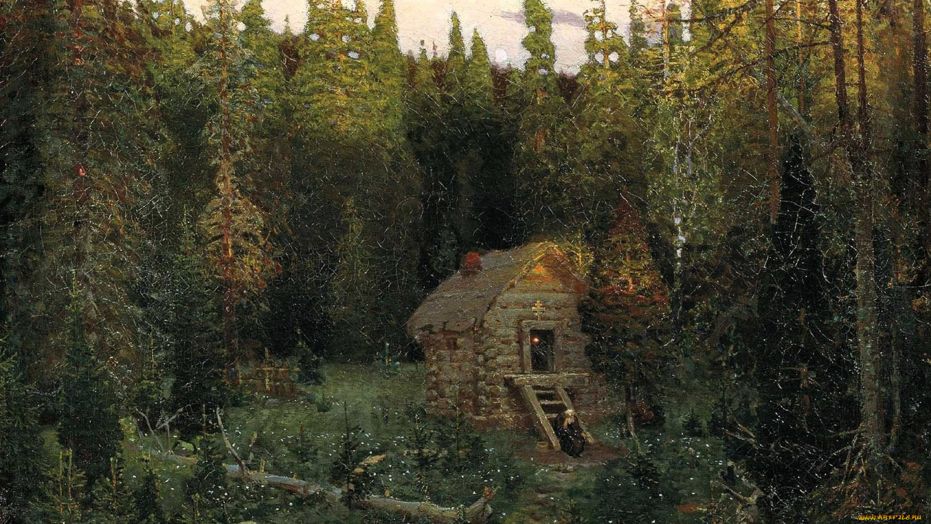 Лес древней руси. Скит 1901. Васнецов.