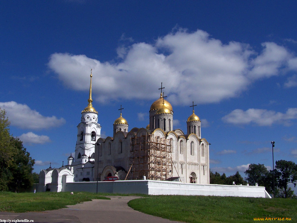 владимир, успенский, собор, города, православные, церкви, монастыри