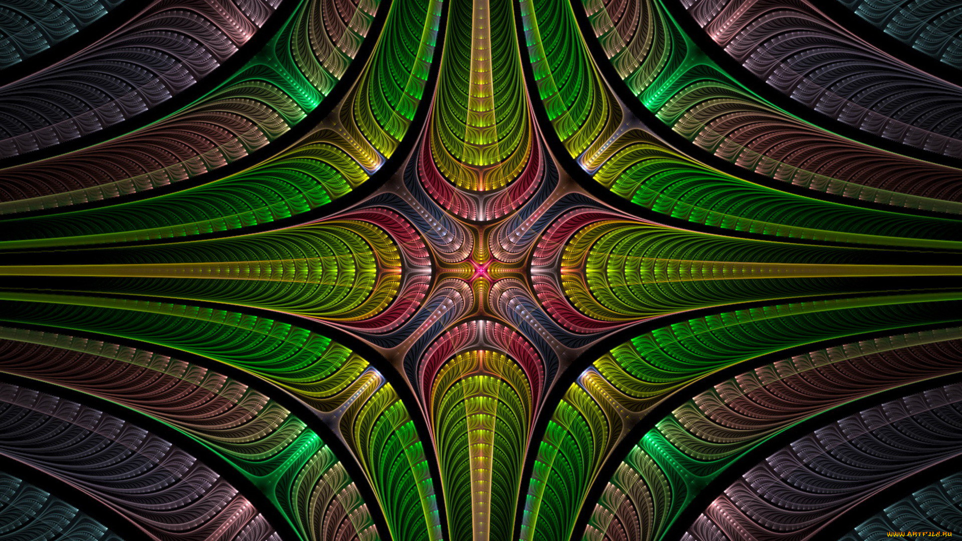 3д, графика, fractal, фракталы, фон, узор