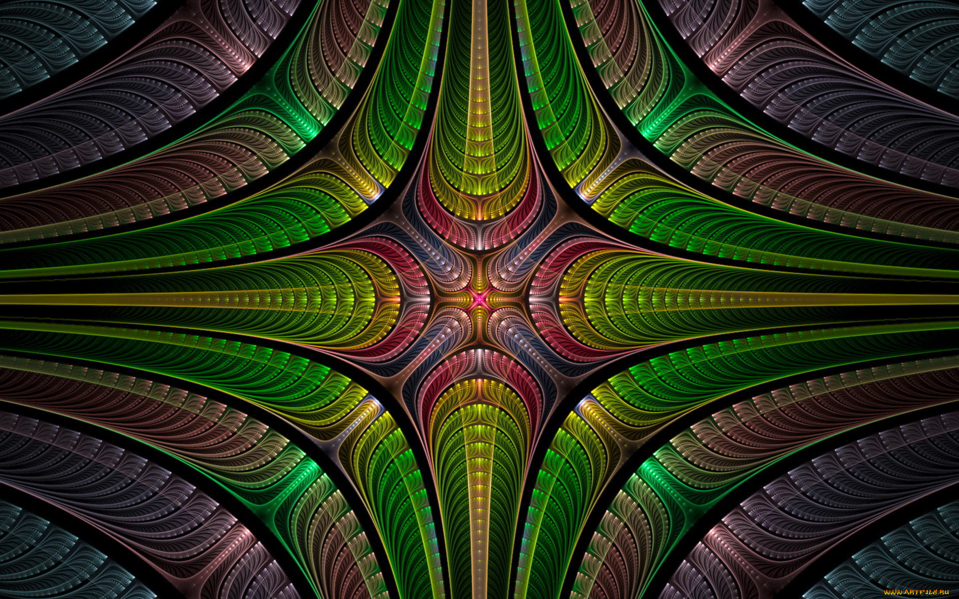 3д, графика, fractal, фракталы, фон, узор