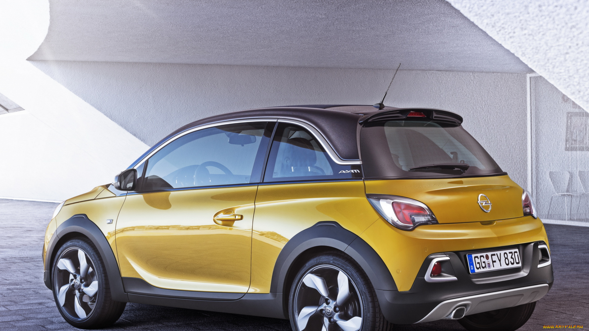 автомобили, opel, adam, rocks, 2014г, желтый