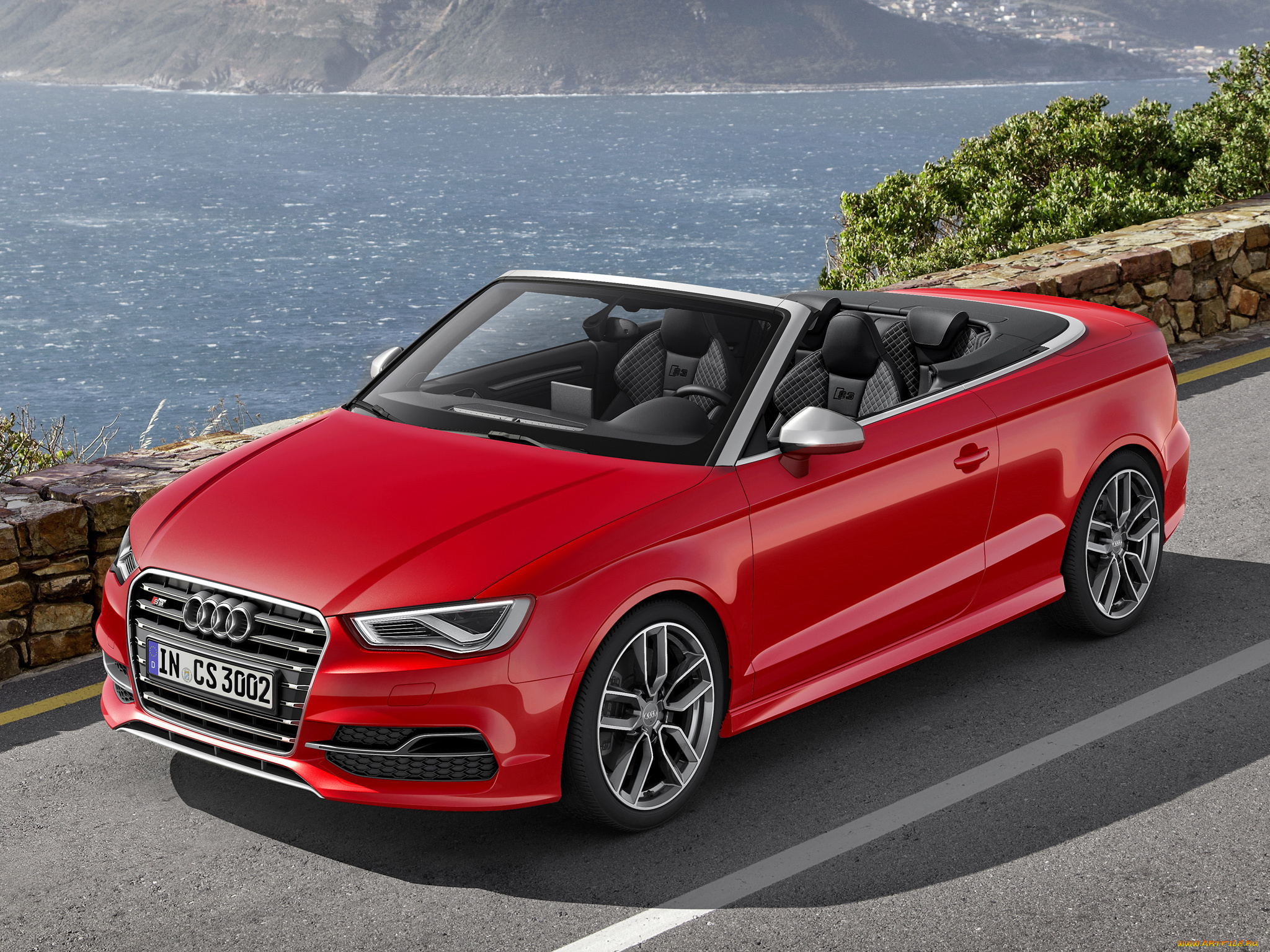 автомобили, audi, s3, cabrio, 8v, 2014г, красный