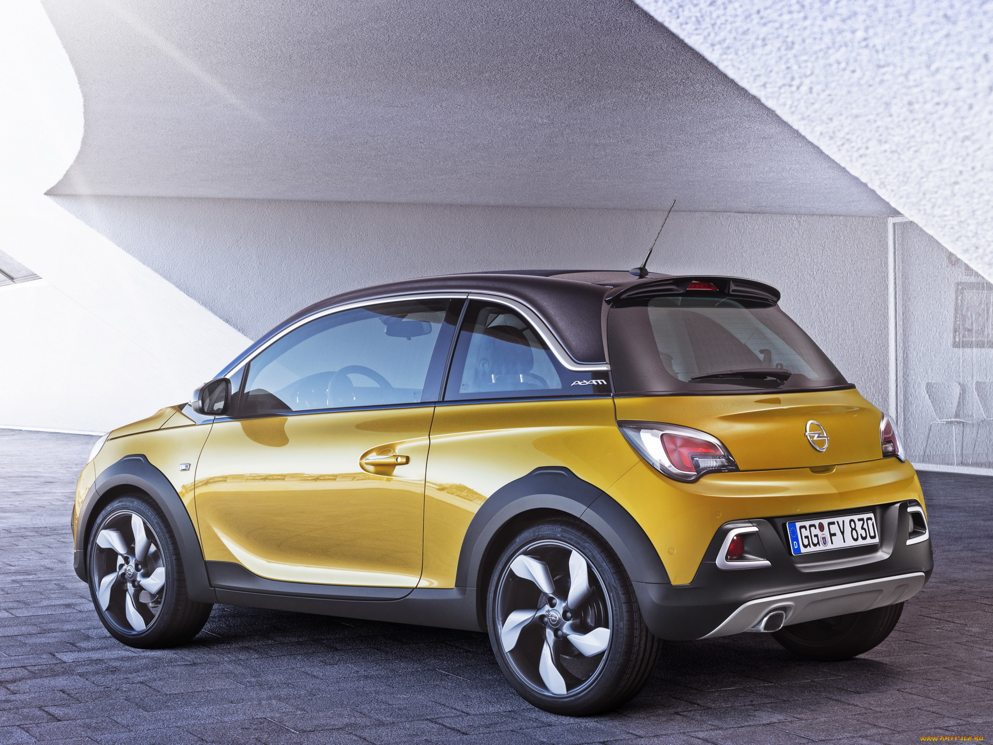 автомобили, opel, adam, rocks, 2014г, желтый