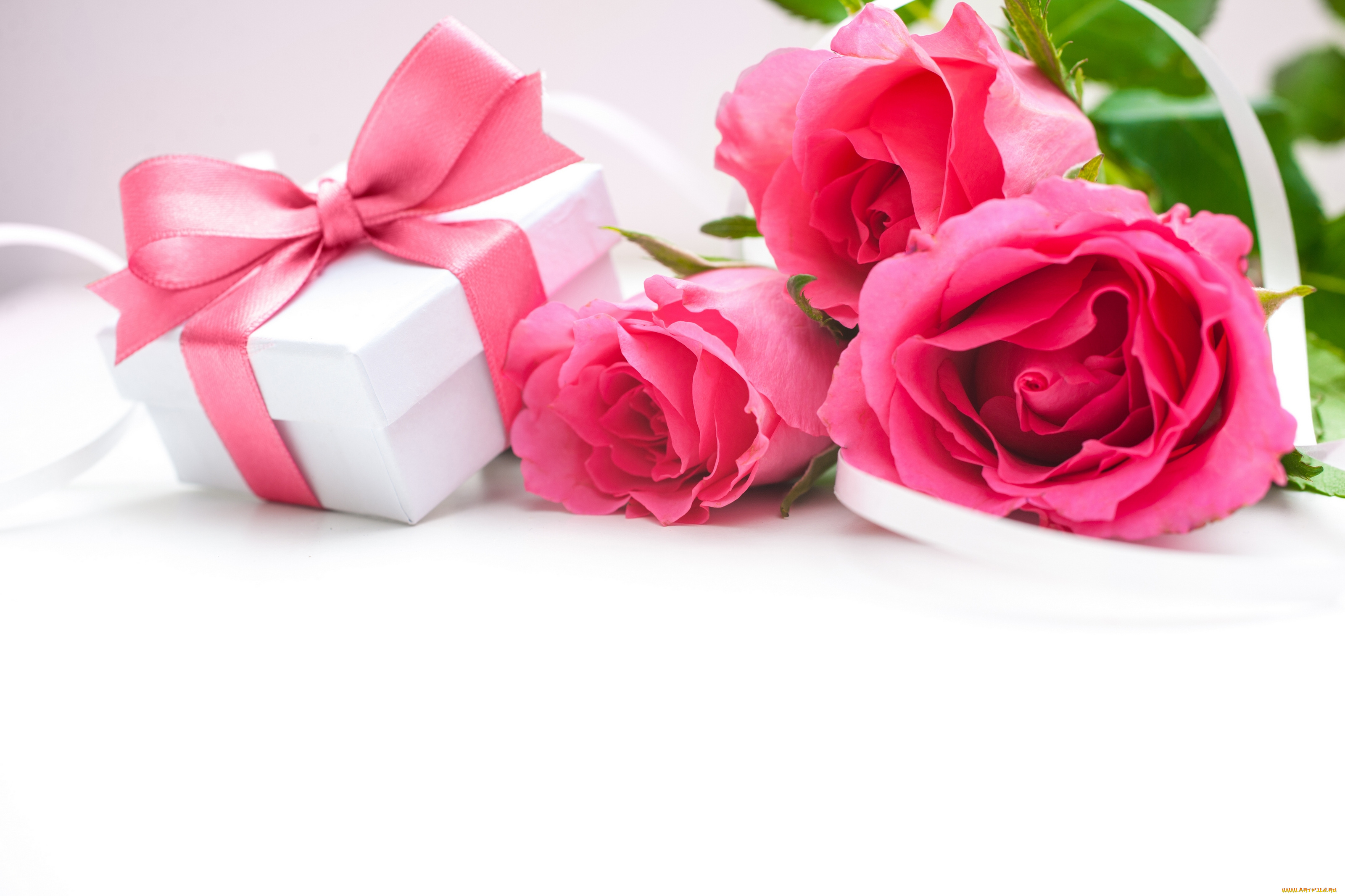 цветы, розы, подарок, коробочка