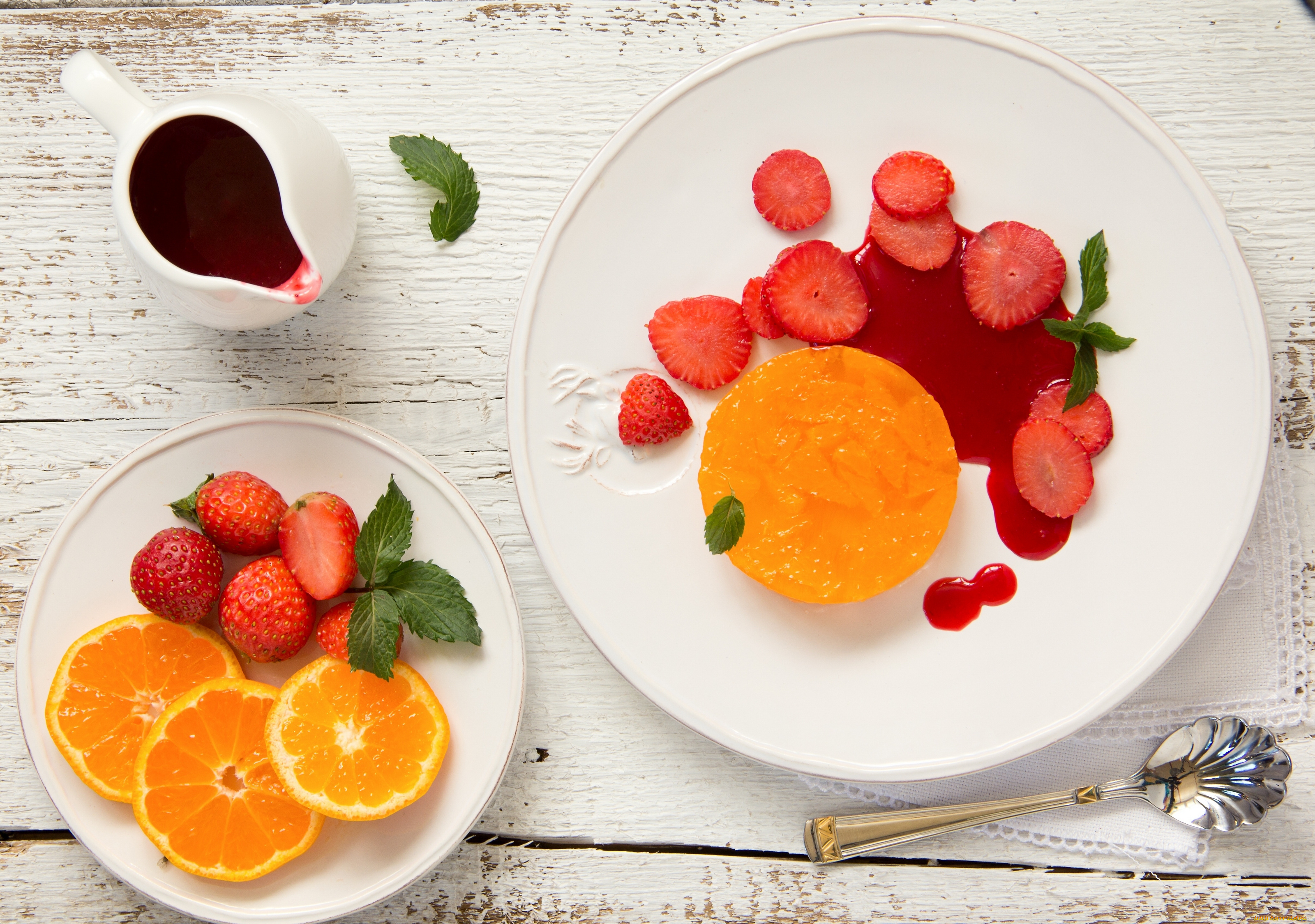 orange, terrine, with, strawberry, sauce, еда, мороженое, , десерты, соус, ягоды, клубника, апельсины, террин, из, апельсинов, десерт