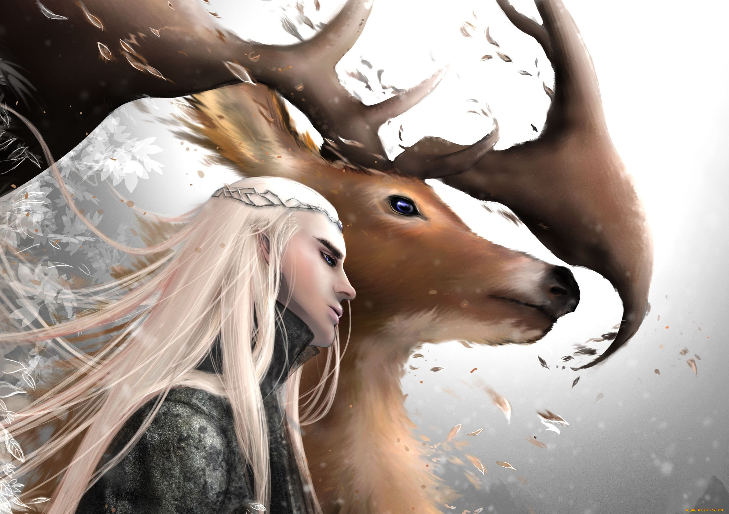 рисованное, кино, олень, рога, мужчина, thranduil, the, hobbit, , , neptunesteven