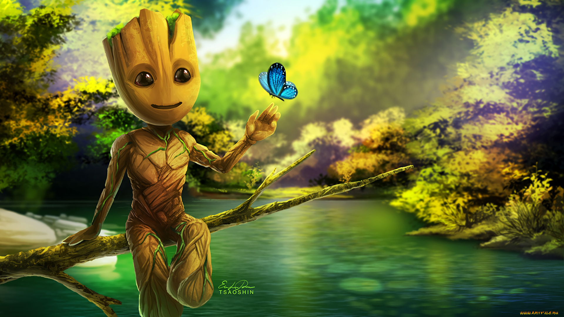 рисованное, кино, guardians, of, the, galaxy, 2, baby, groot