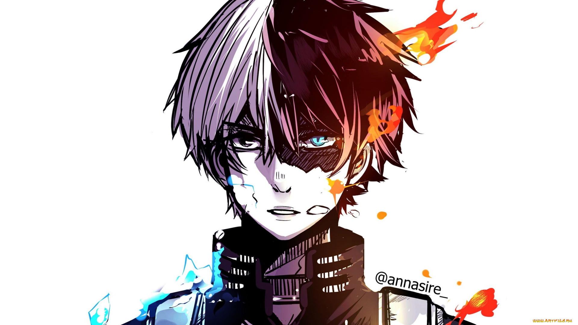 аниме, boku, no, hero, academia, boku, no, hero, academia, todoroki, shouto