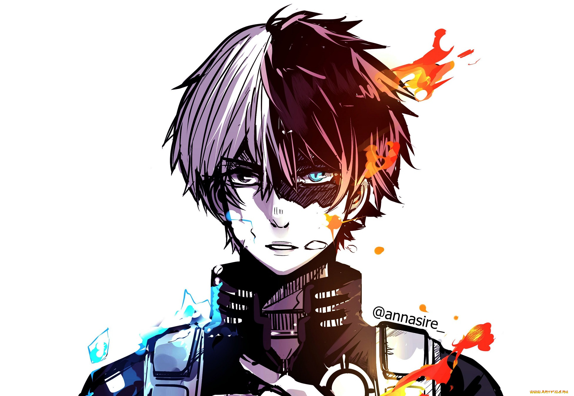 аниме, boku, no, hero, academia, boku, no, hero, academia, todoroki, shouto