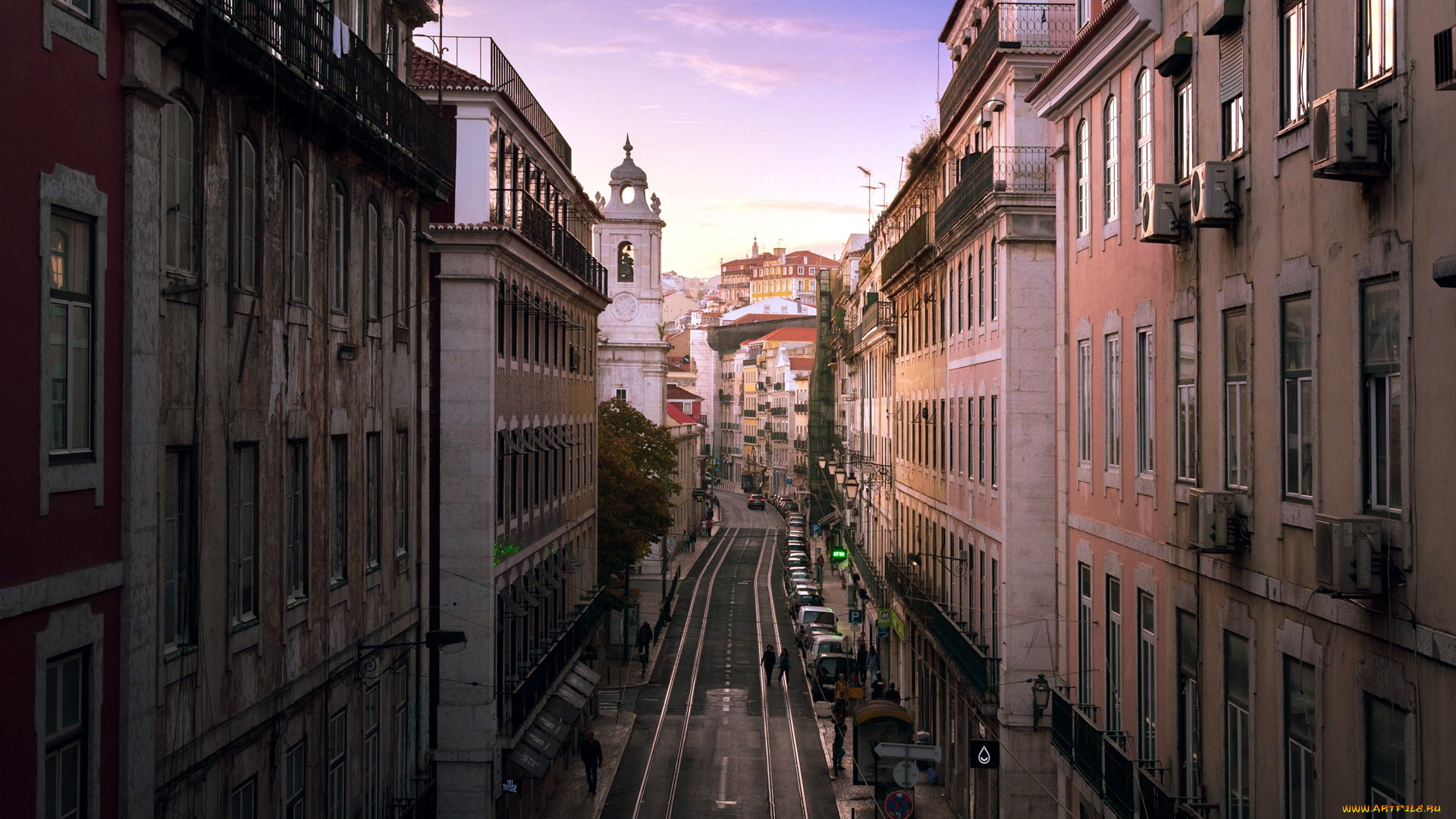 города, лиссабон, , португалия, улочка, узкая
