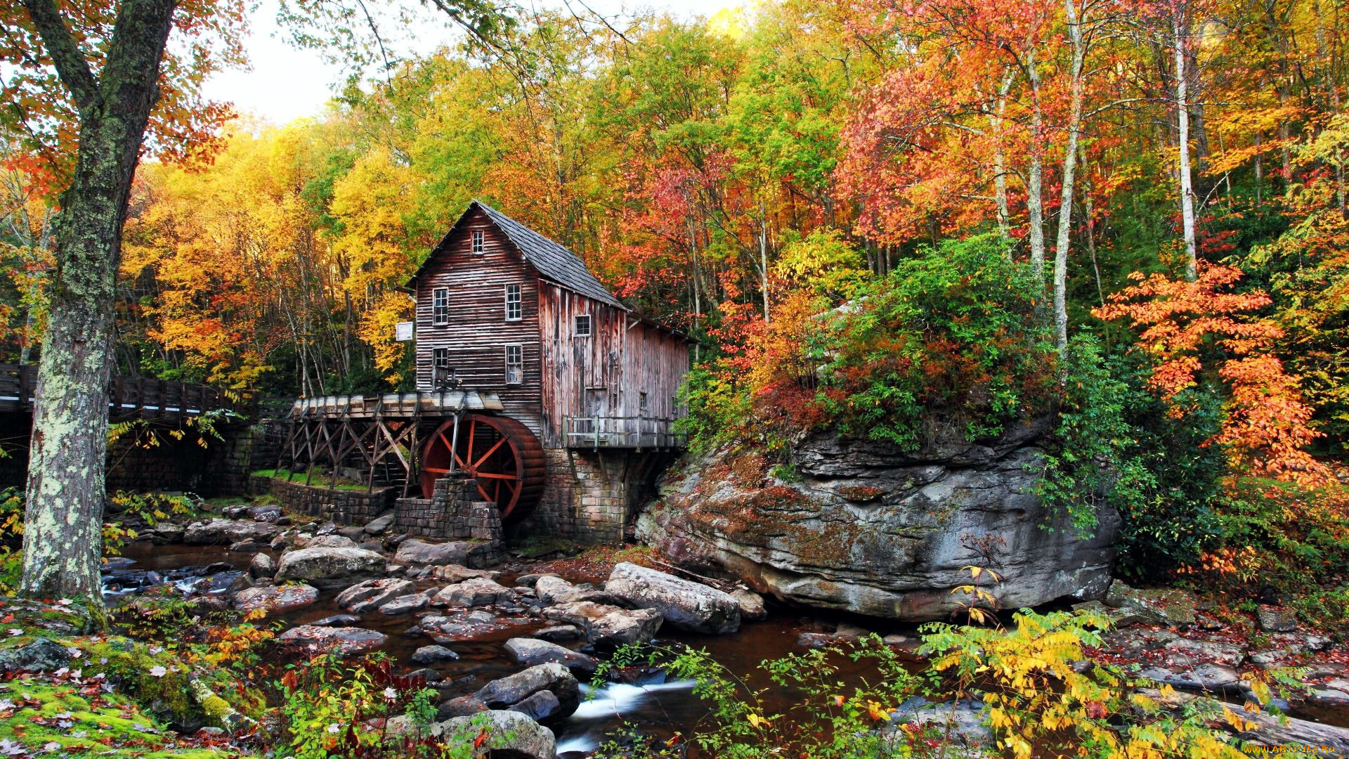 babcock, state, park, west, virginia, разное, мельницы, babcock, state, park, west, virginia