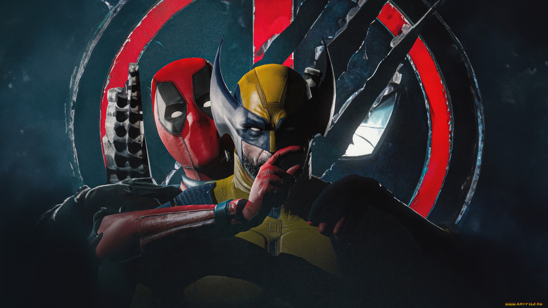 разное, компьютерный, дизайн, deadpool, wolverine