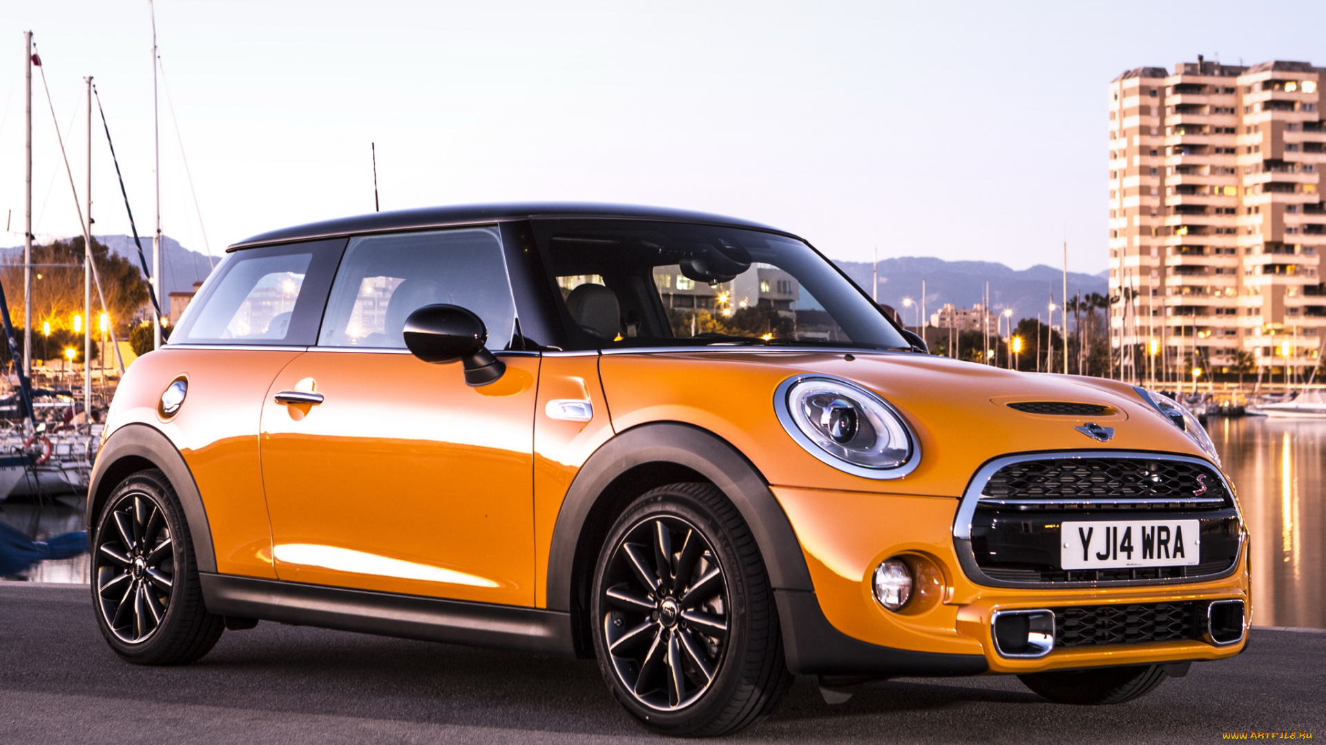 автомобили, mini, 2014г, f56, uk-spec, cooper, s, желтый