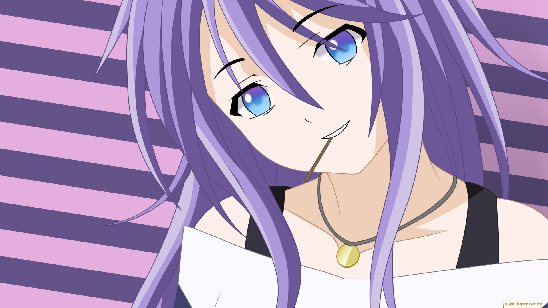 аниме, rosario, , , vampire, фон, взгляд, девушка