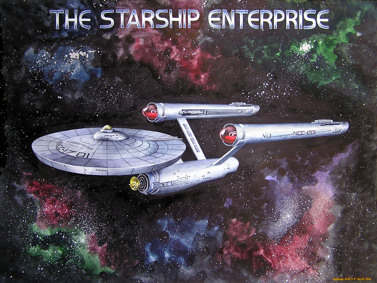 the, starship, enterprise, рисованные, другое