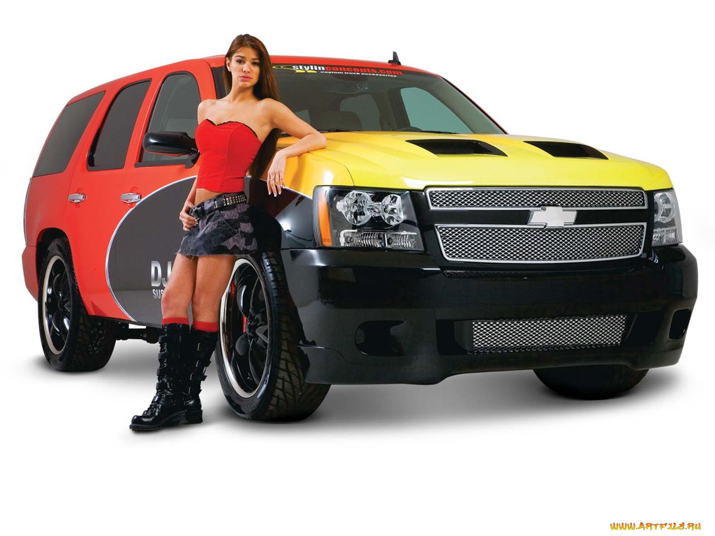 chevy, tahoe, 2007, автомобили, авто, девушками