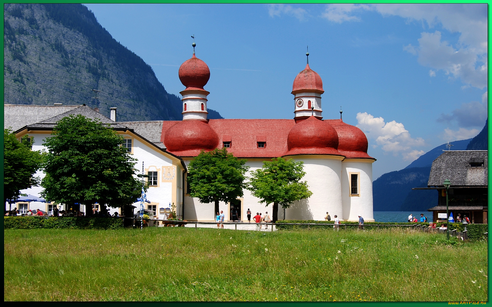 города, католические, соборы, костелы, аббатства, berchtesgaden, germany, saint, bartholomew, monastery